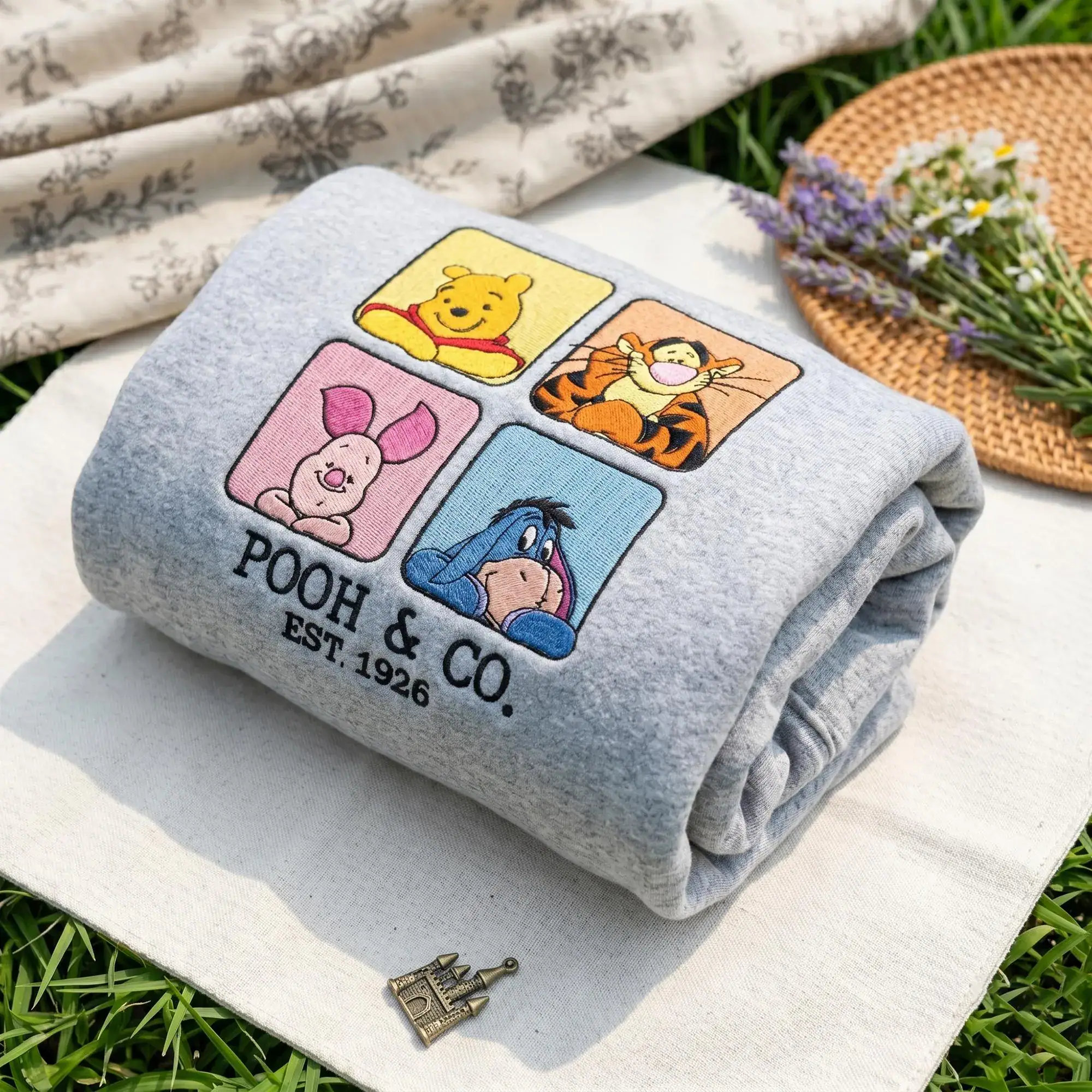 Embroidered Cartoon Bear and Friend Sweatshirt, Bear Co 1926 Vintage Shirt, Magical Land Shirt, Family Vacation Outfits