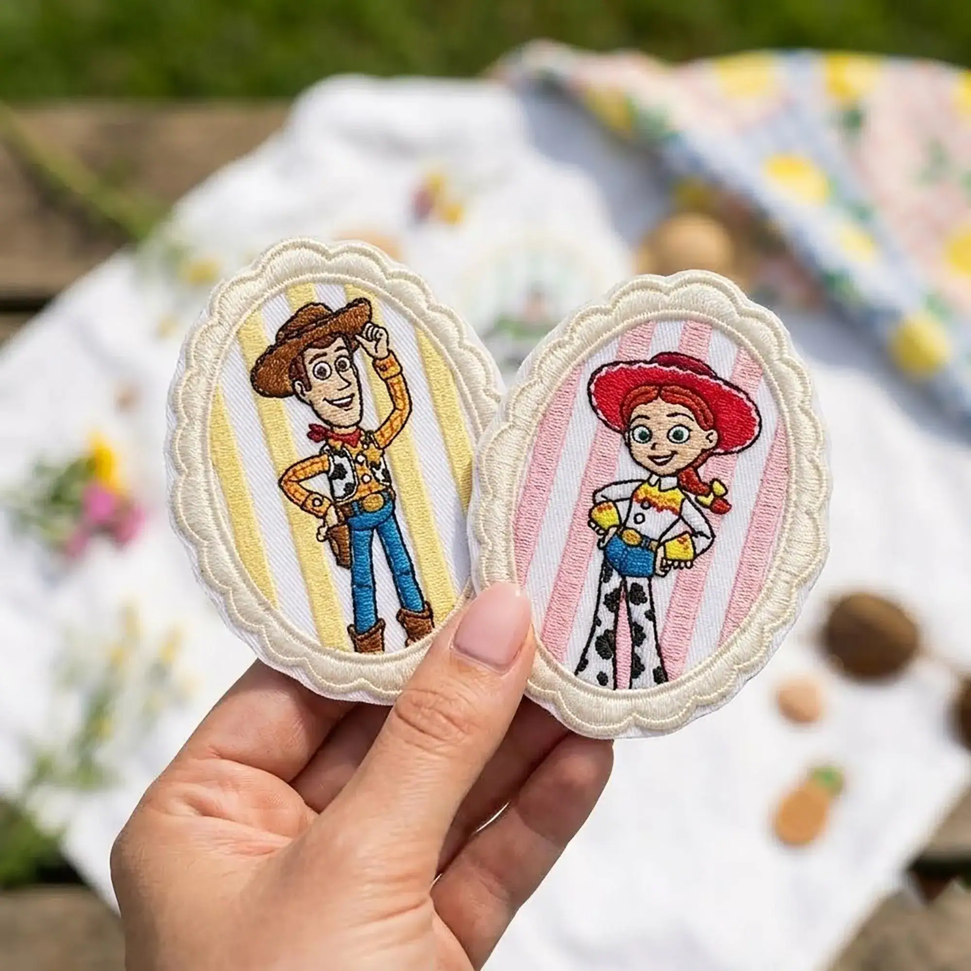 Embroidered Retro Space Ranger Cowboy Patches, Toy Friends Iron-On Patches For Bag, Hat, Shirt, Pastel Cute Toys Patch, Park Trip Gifts - Image 2