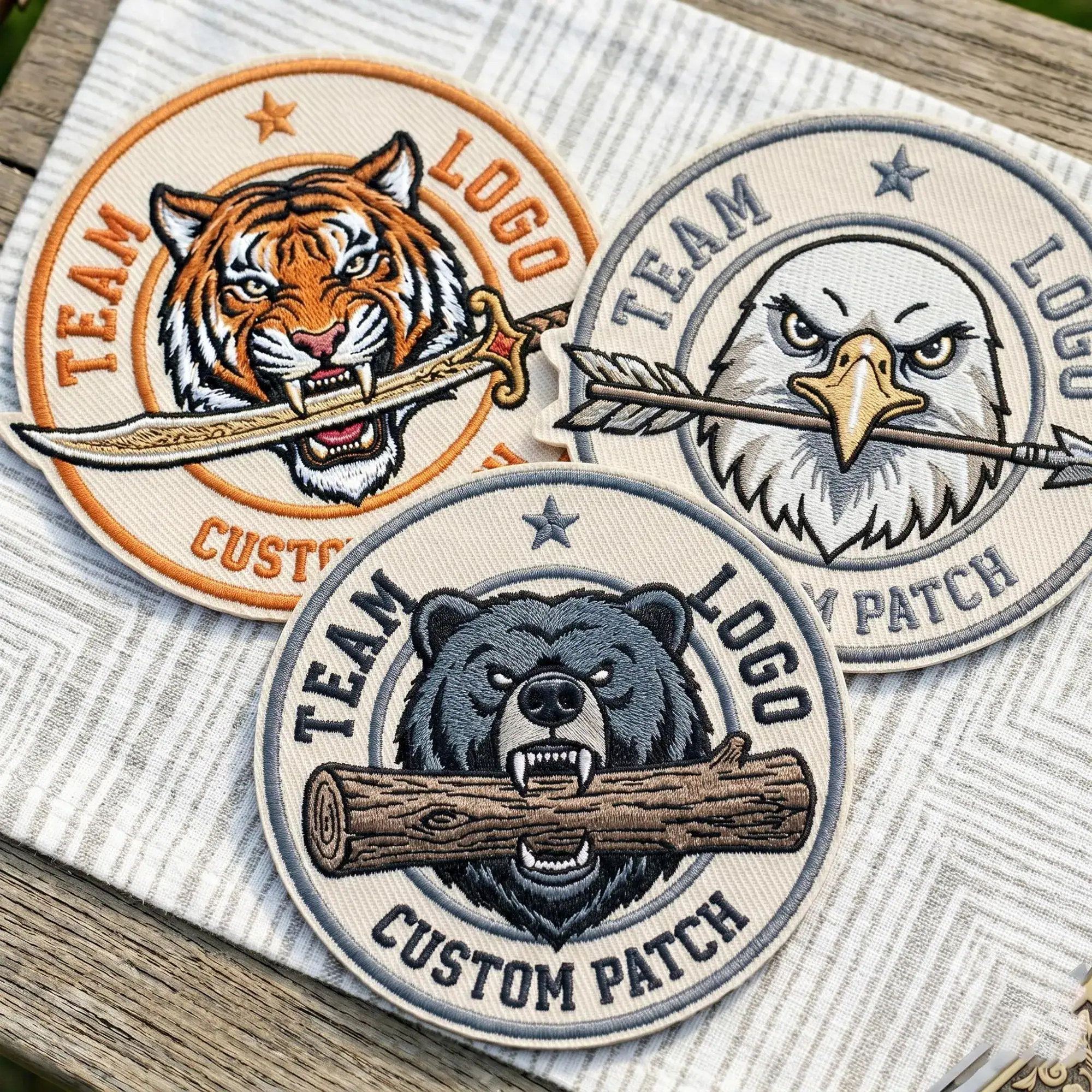 Custom Name’s Team Embroidered Patch, Team Logo Company Embroidered Sticker, Personalized Iron-on Patch on Shirt, Bag, Headwear