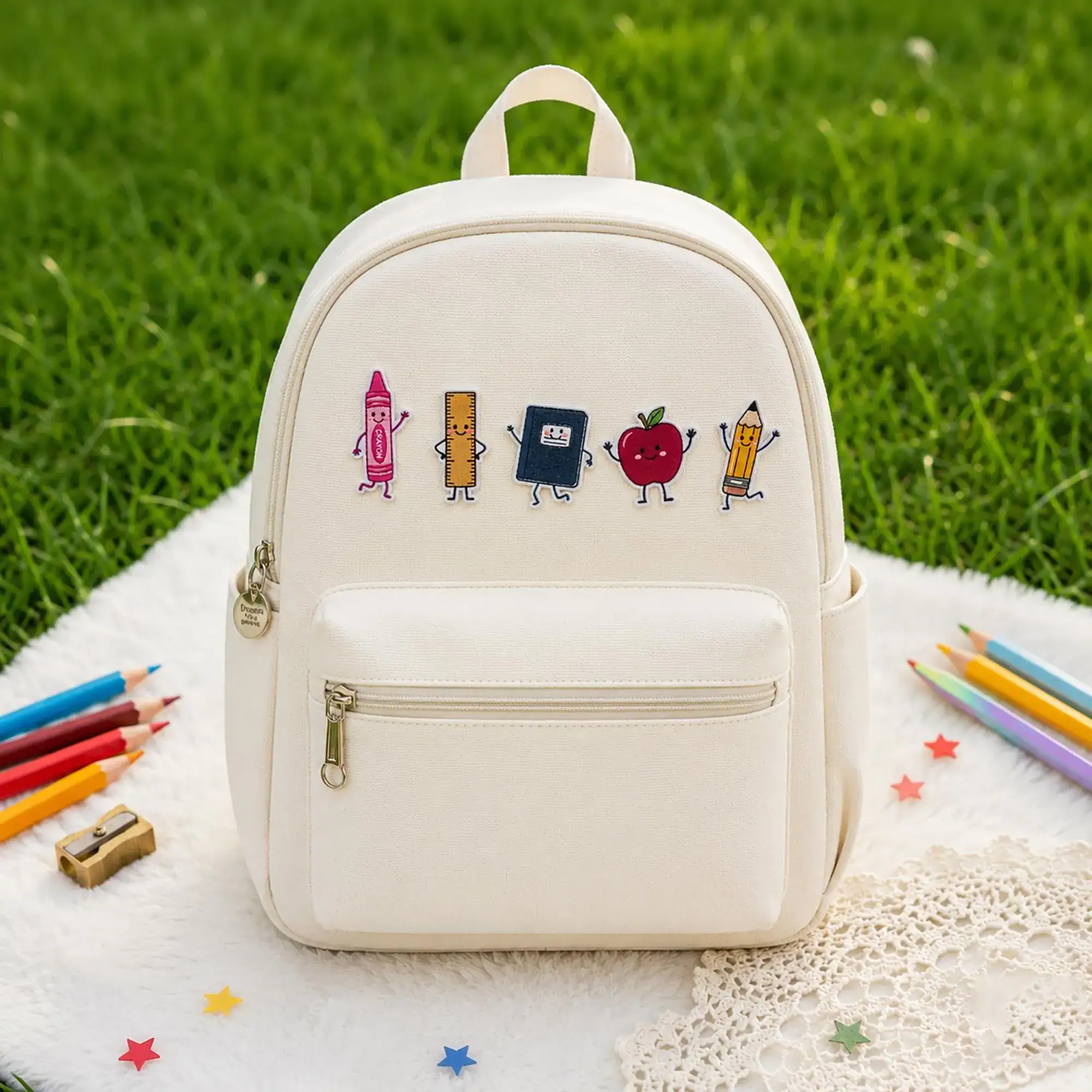 School Supplies Bundle Patch, Embroidered Iron-On Patches For Clothing Vest/Jacket Backpack, Teacher Appreciation, Back To School - Image 2