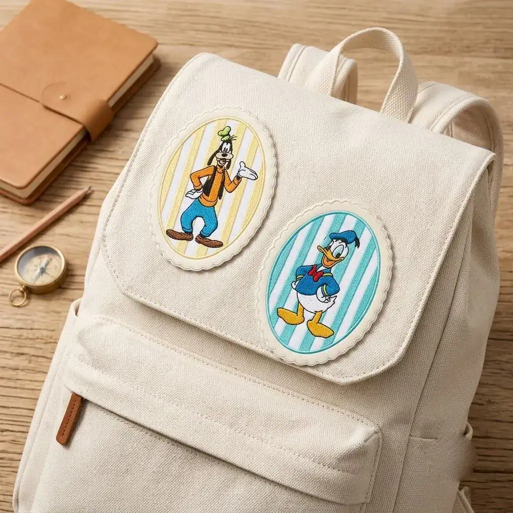 Embroidered Cartoon Mouse And Patches, Magical Land Iron-On Patches For Bag, Hat, Shirt, Pastel Cute Character Patch, Park Trip Gifts - Image 3