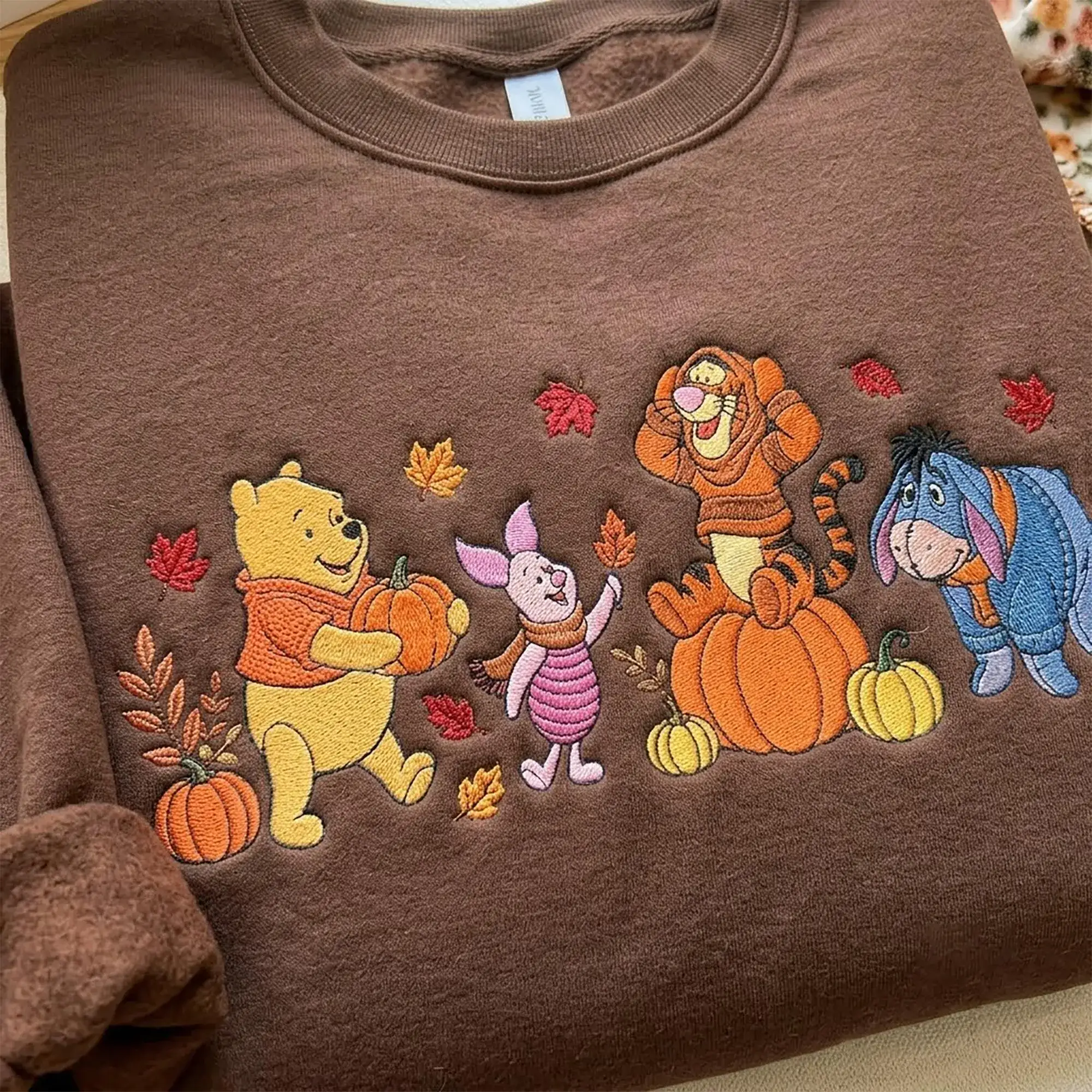 Embroidered Vintage Magical Land Fall Season Shirt, Cute Bear and Friends Fall Shirt, Spooky Season Tee, Cozy Season Tee, Vacation Gift