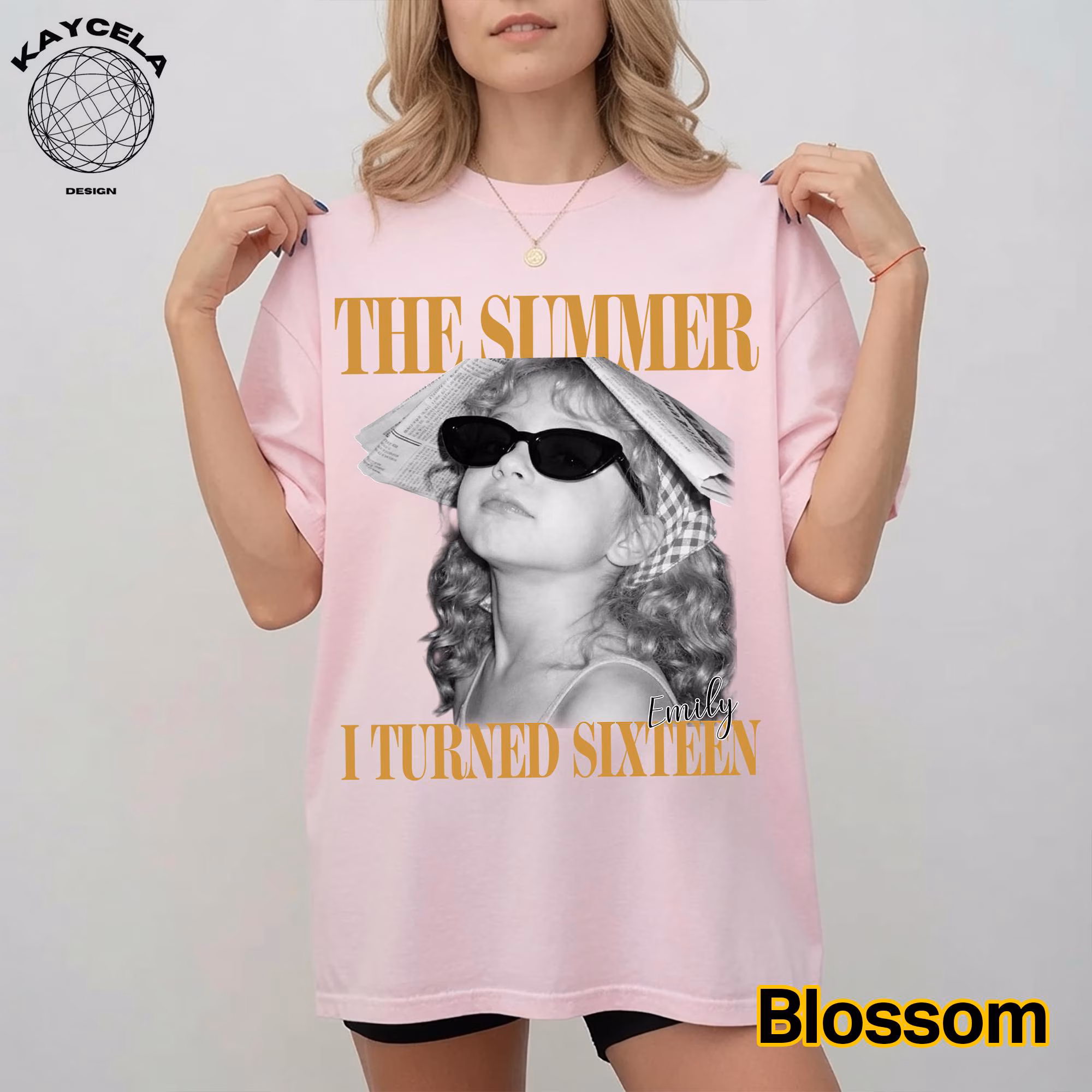 Personalized Vintage Photo The Summer I Turned 16 Shirt, Custom Sweet 16 Birthday Shirt, Retro Photo Birthday Tee Gift - Image 3