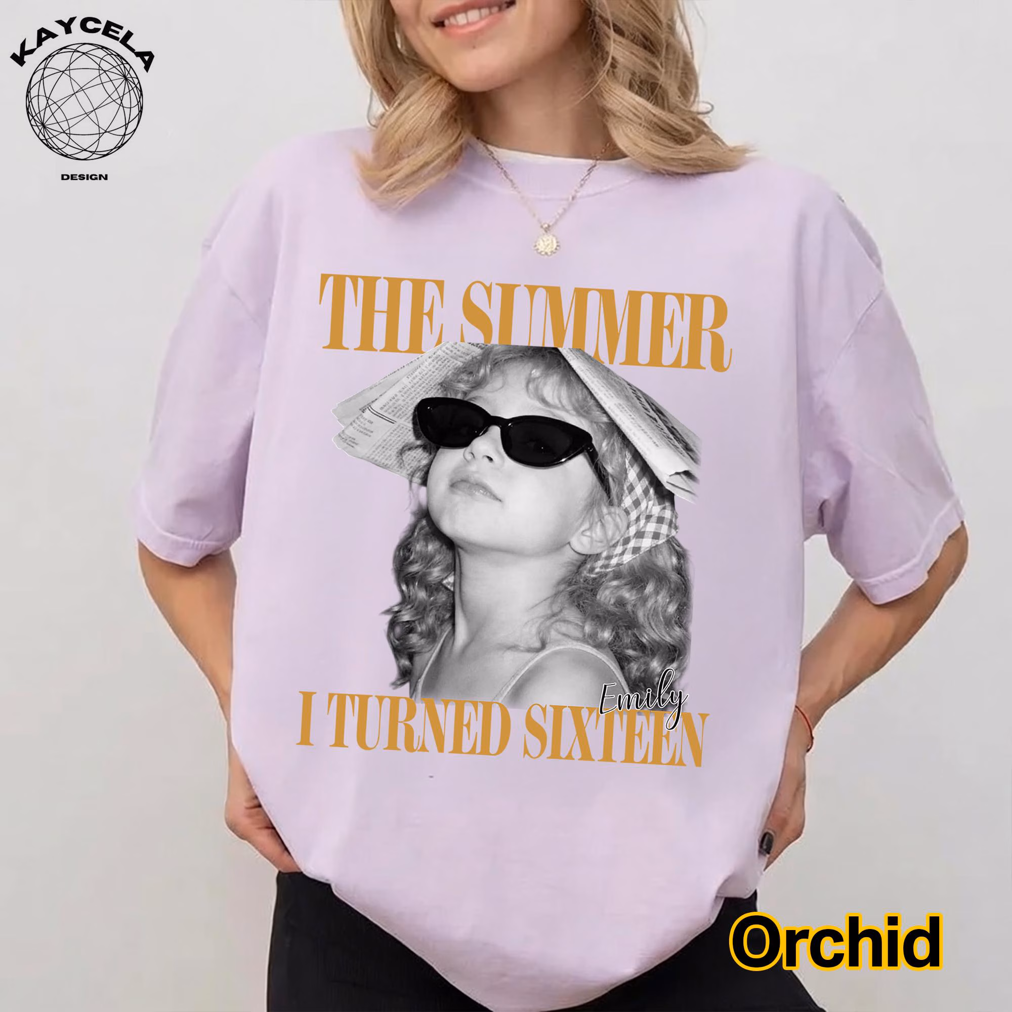 Personalized Vintage Photo The Summer I Turned 16 Shirt, Custom Sweet 16 Birthday Shirt, Retro Photo Birthday Tee Gift - Image 4