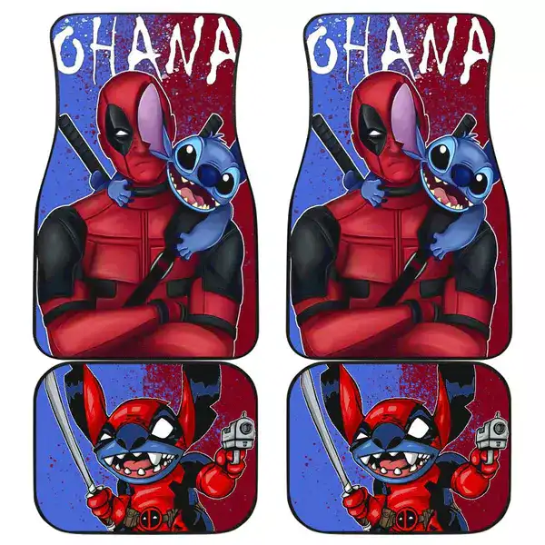 Deadpool & Stitch Custom Car Floor Mats Universal Fit MV DN Auto Accessories