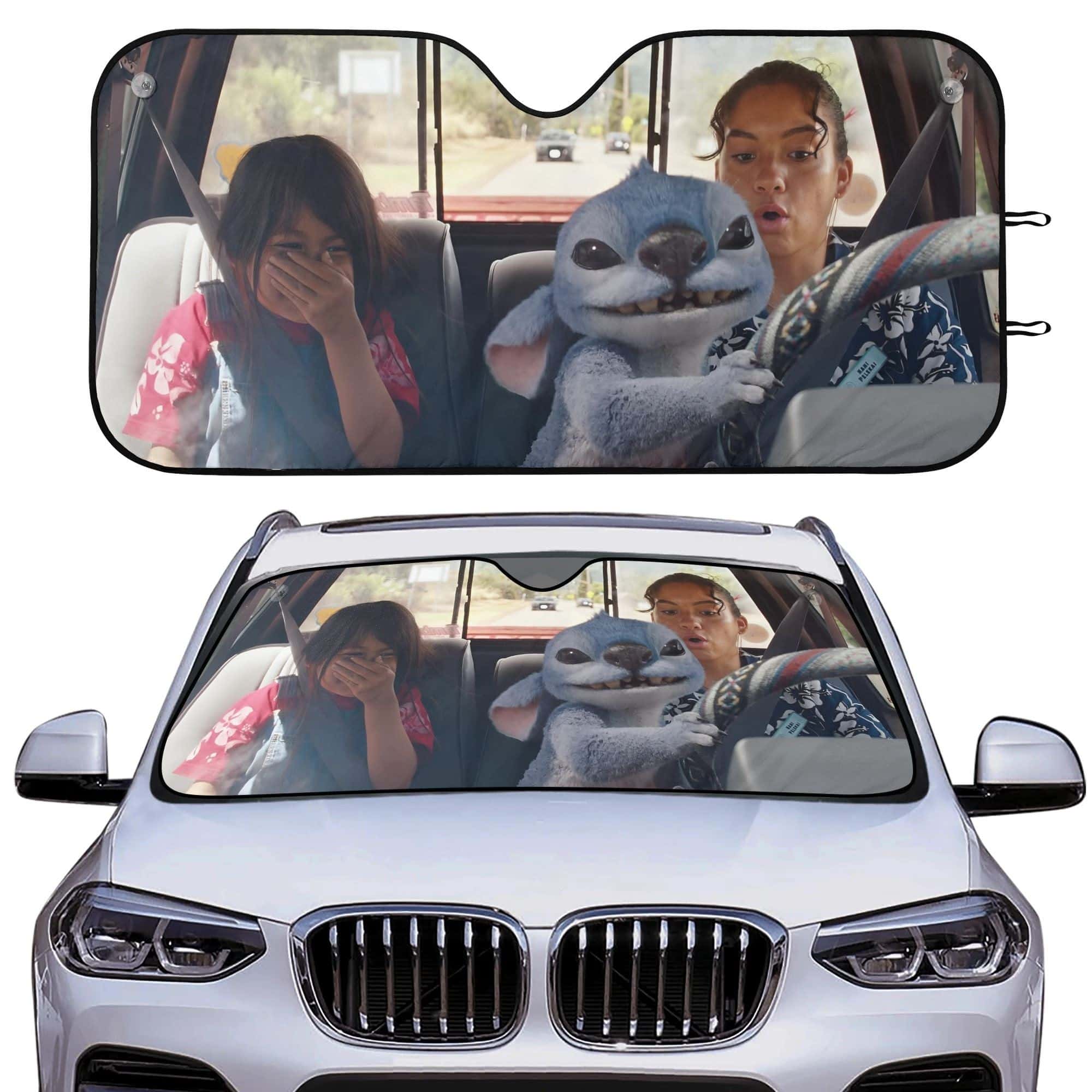 Premium Stitch Foldable Car Windshield Sunshade Heat Insulation UV Block for DN Fans