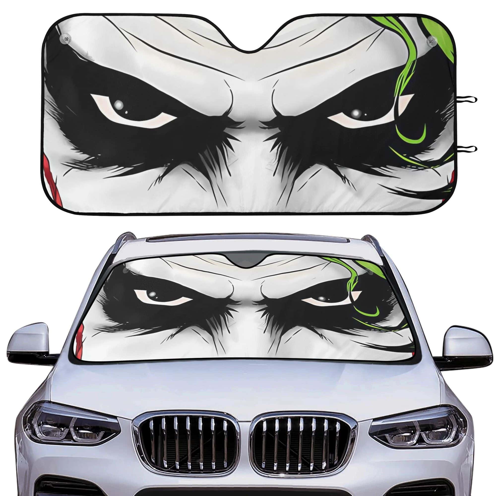 – joker movie Car Sunshade – clone 11 joker movie - Auto Windshield Sun Shade Reflective Front Window Visor Gift for Fans - Image 1
