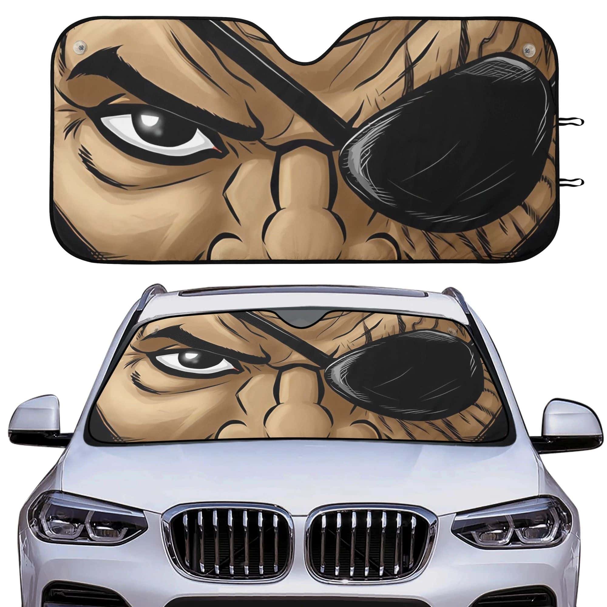 nick fury - Universal Car Sunshade UV Heat Shield Front Window Cover for Fans