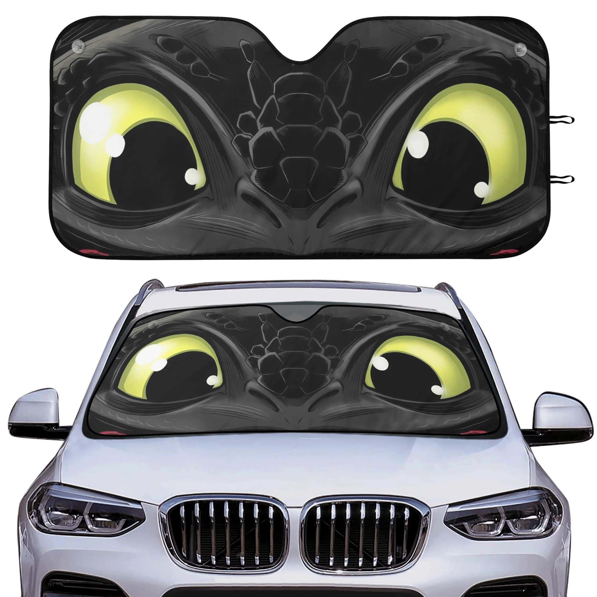 Toothless - Car Windshield Sunshade Foldable UV Protection Front Window Cover Gift for Fans