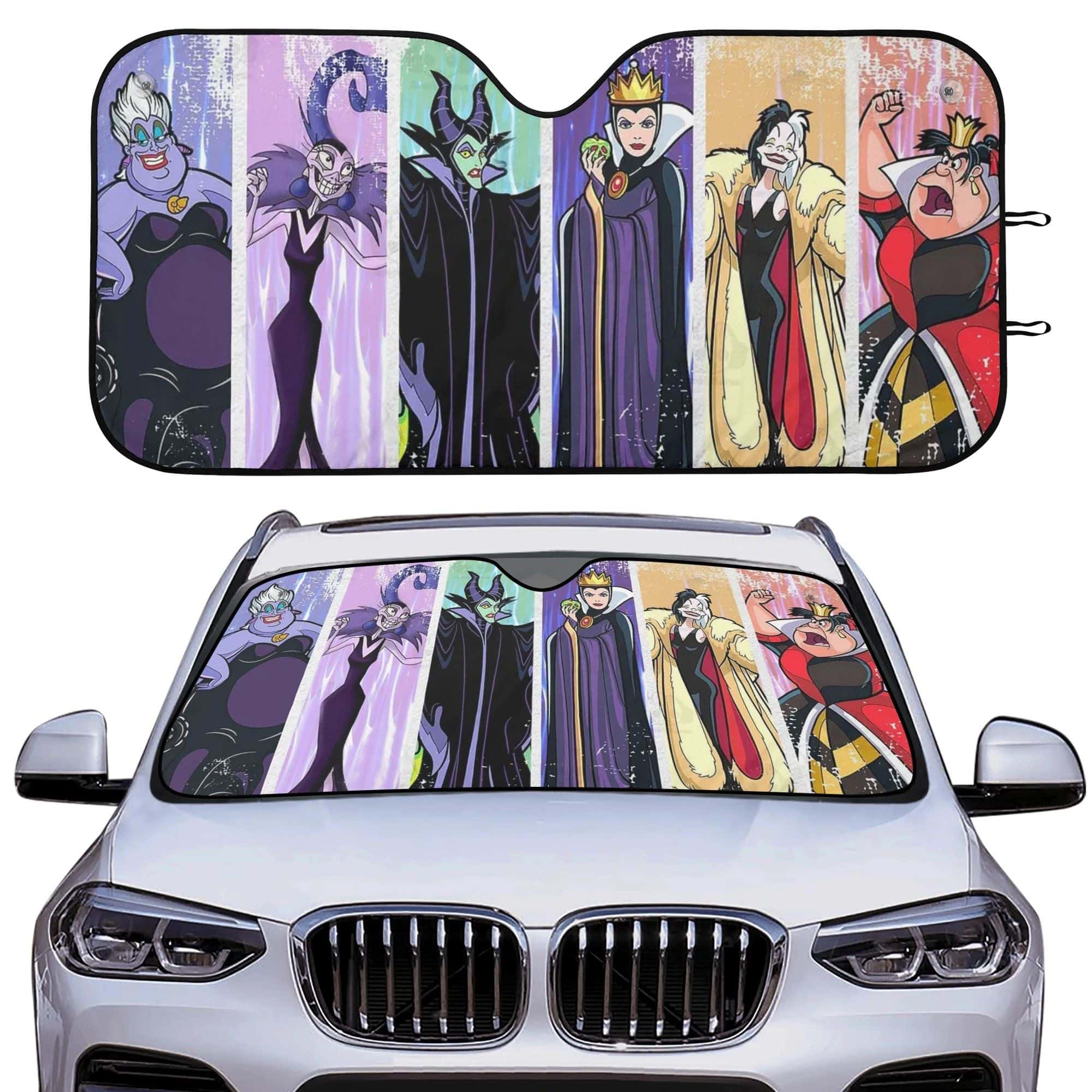 Premium DN Villains Foldable Car Windshield Sunshade Heat Insulation UV Block for Fans