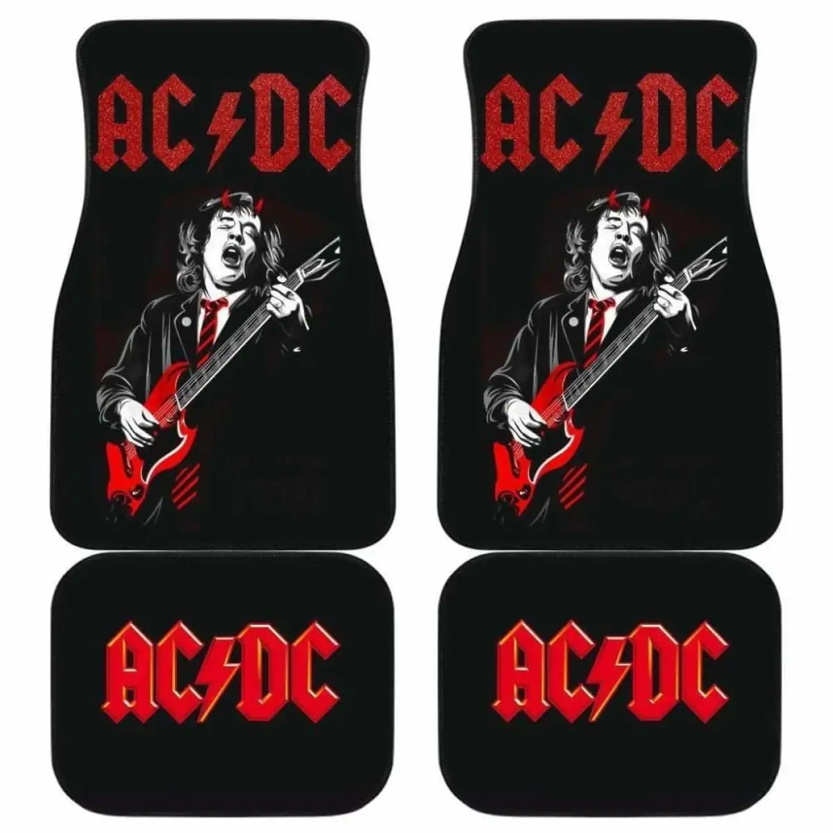 AC/DC Band Custom Car Floor Mats Universal Fit Rock Music Auto Accessories