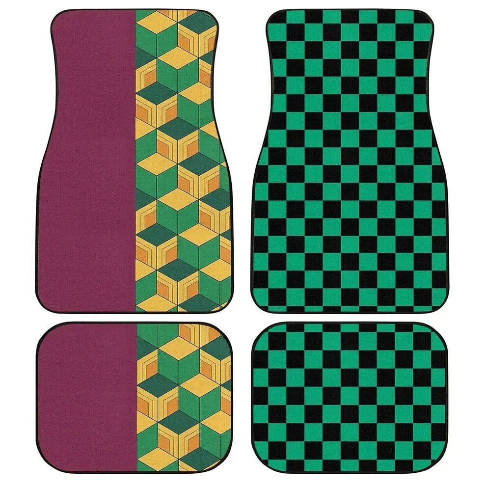 Giyu Tomioka & Tanjiro Demon Slayer Custom Car Floor Mats Anime Accessories