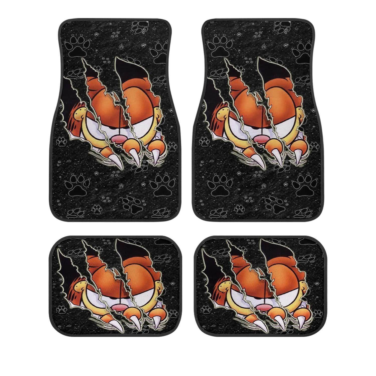 Garfield Claw Custom Car Floor Mats Universal Fit Funny Cartoon Cat Auto Accessories