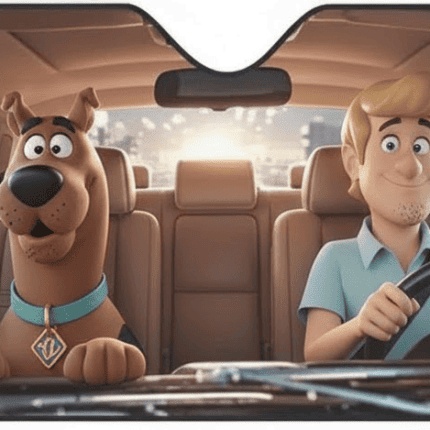 Premium Scooby-Doo Foldable Car Windshield Sunshade Heat Insulation UV Block for Fans - Image 2