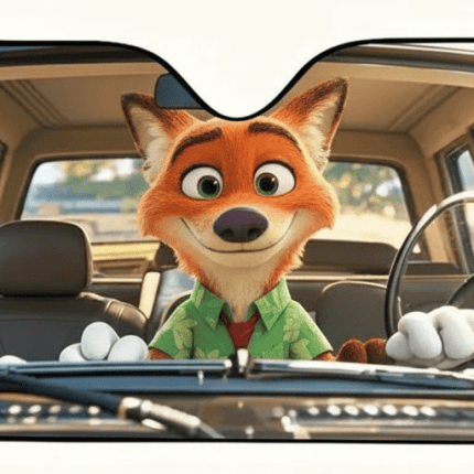 Zootopia Auto Windshield Sun Shade Reflective UV Block Front Window Cover for Fans - Image 2