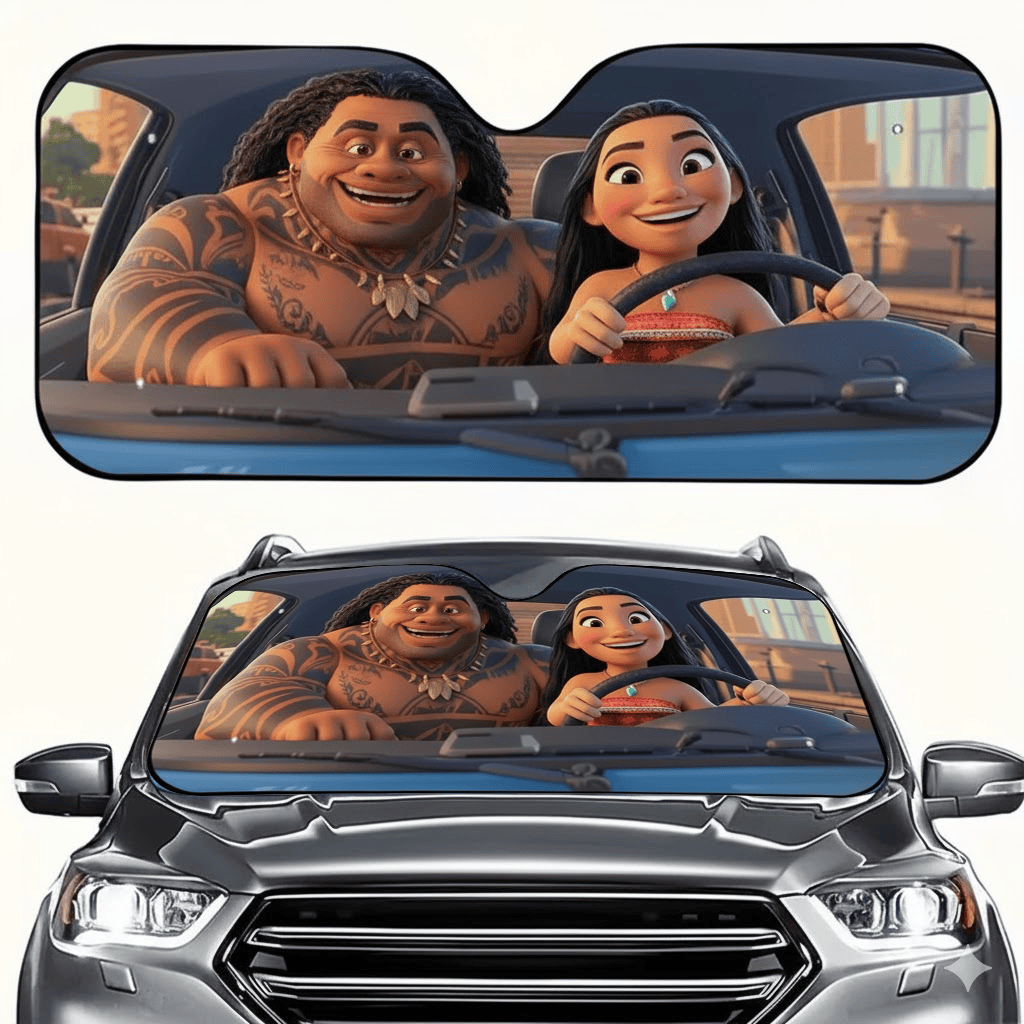 Moana Front Window Sunshade UV Reflective Auto Visor for Fans