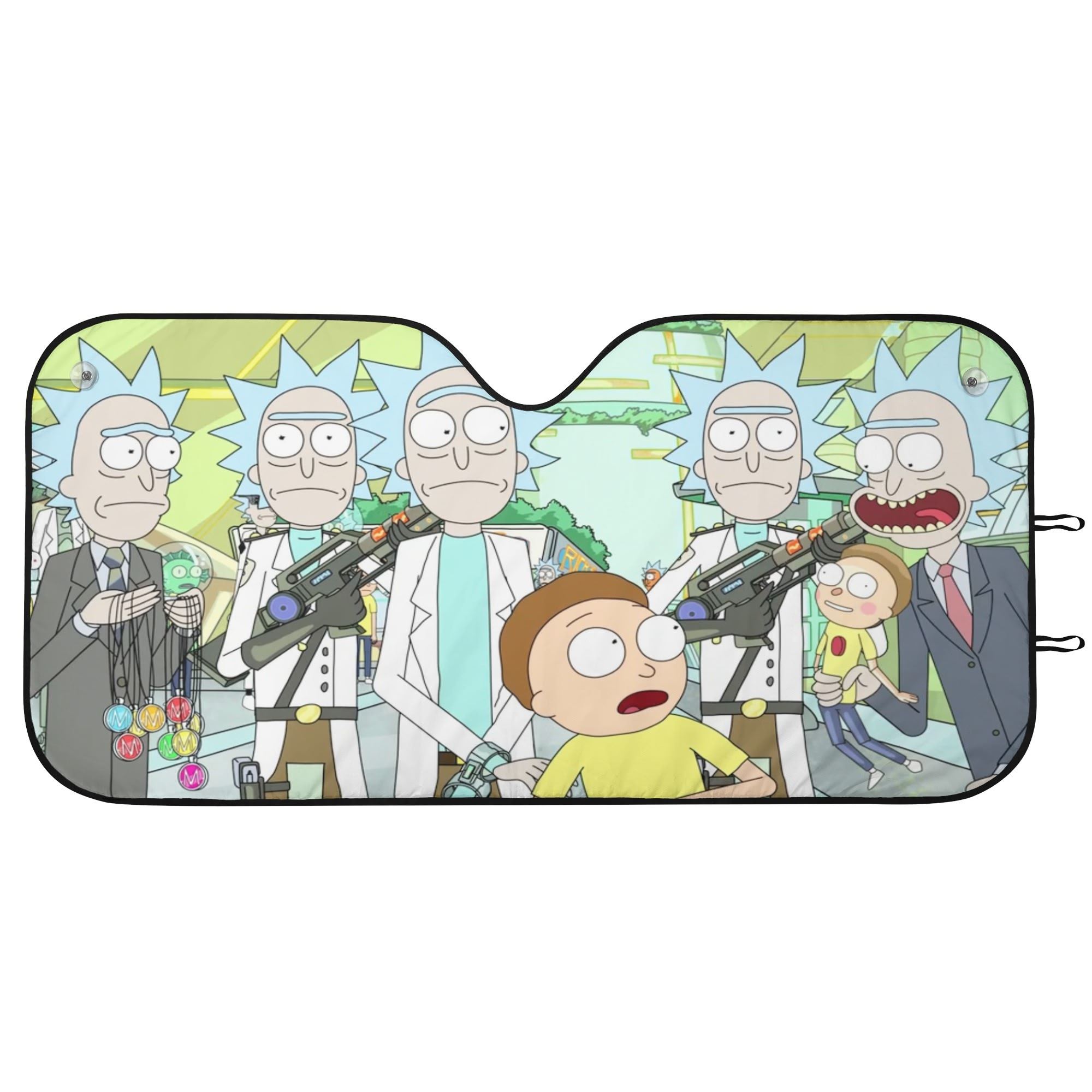 Rick and Morty Front Window Sunshade UV Reflective Auto Visor for Anime Fans - Image 2
