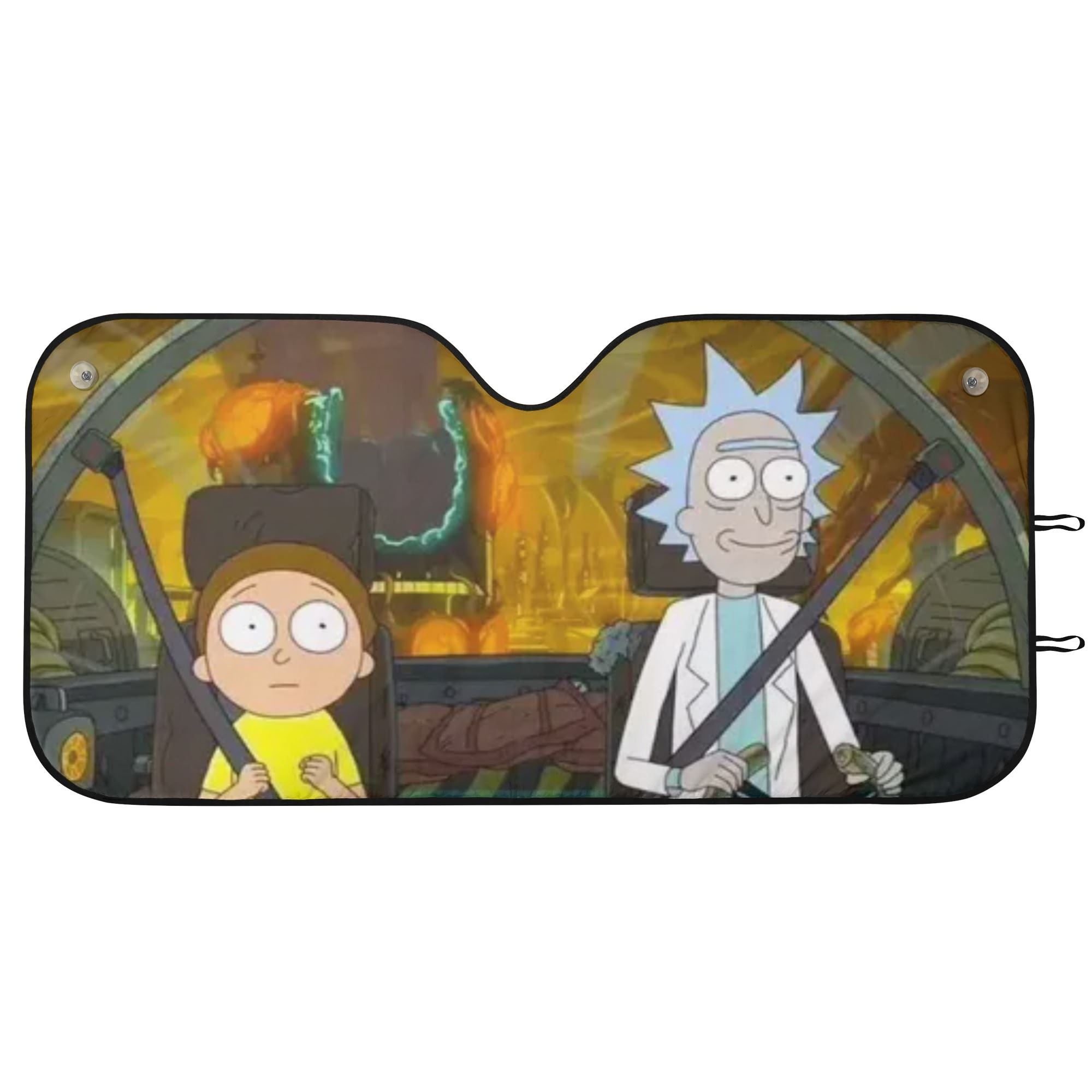 Rick and Morty Auto Windshield Sun Shade Reflective UV Block Front Window Cover for Anime Fans - Image 2