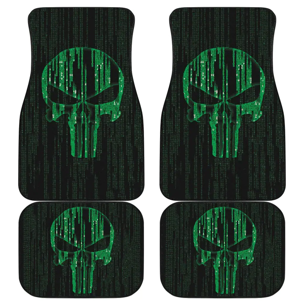 The Punisher Green Custom Car Floor Mats Universal Fit MV Auto Accessories