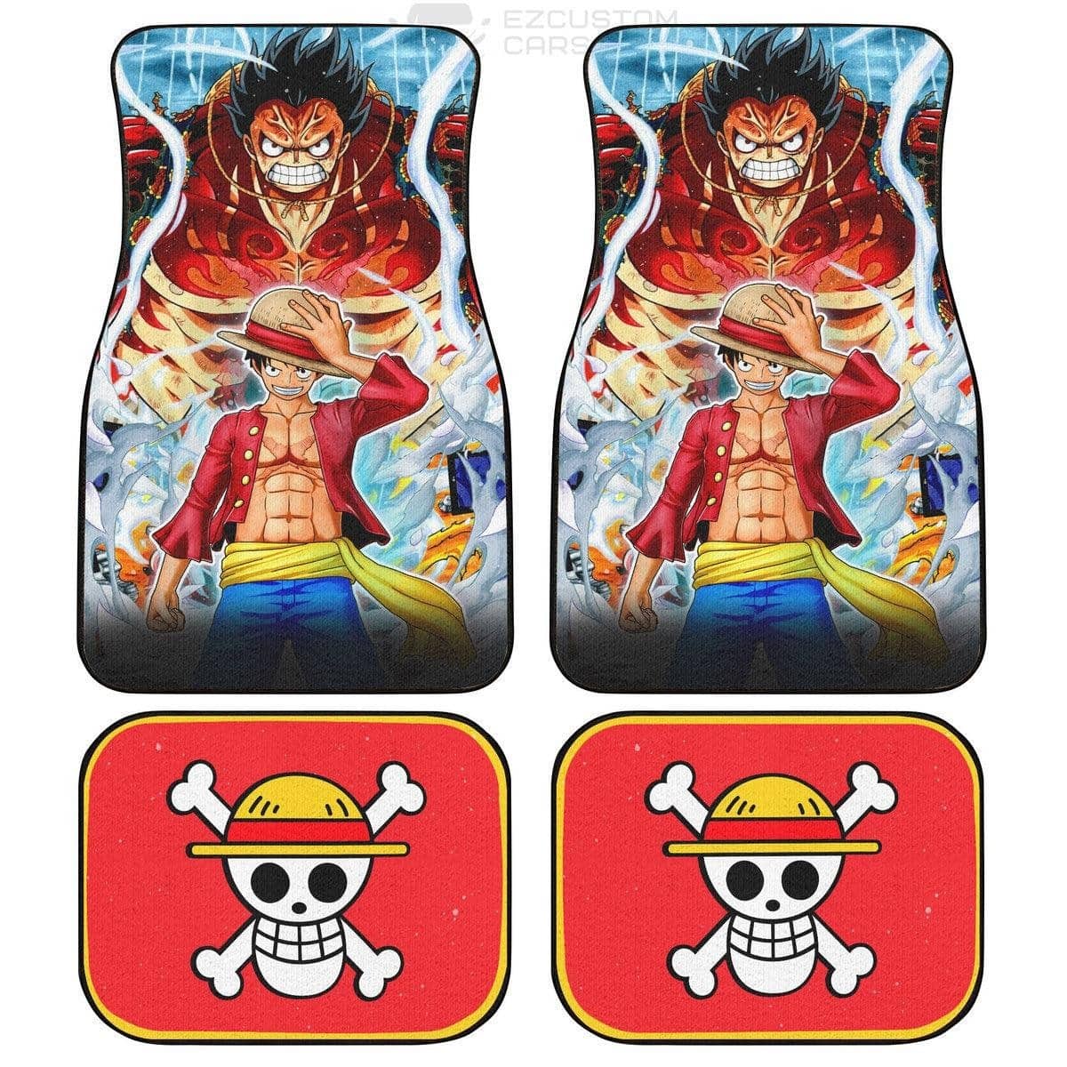 Monkey D. Luffy OP Custom Car Floor Mats Anime Auto Accessories