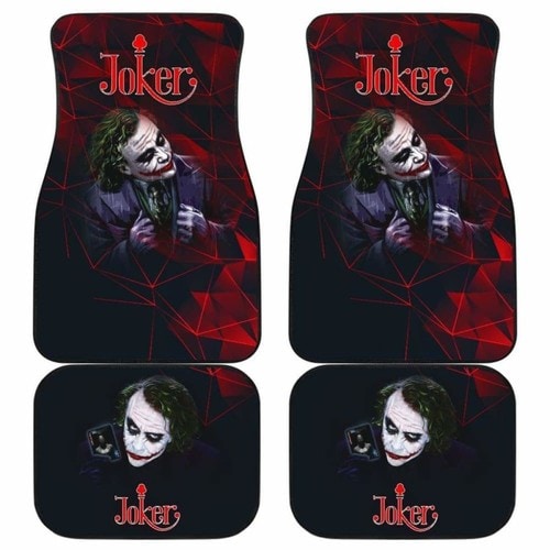 Joker Insane Face Custom Car Floor Mats Universal Fit DC Comics Auto Accessories