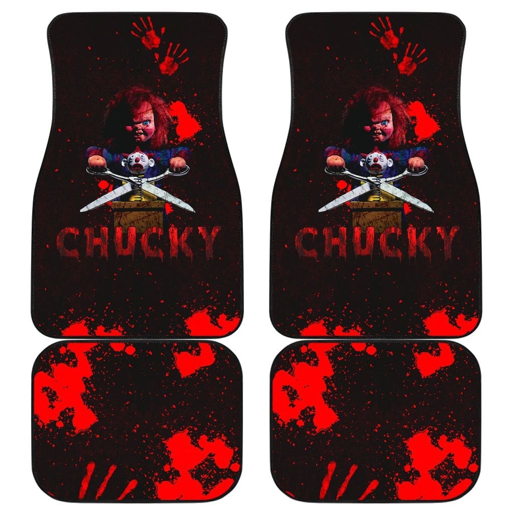 Chucky Doll Horror Movie Custom Car Floor Mats Universal Fit Fan Gift