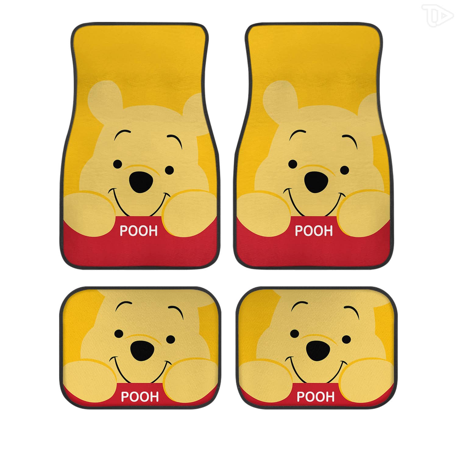 DN Vehicle Floor Mats Universal Fit 4PCS Premium Auto Carpet Set for Fans