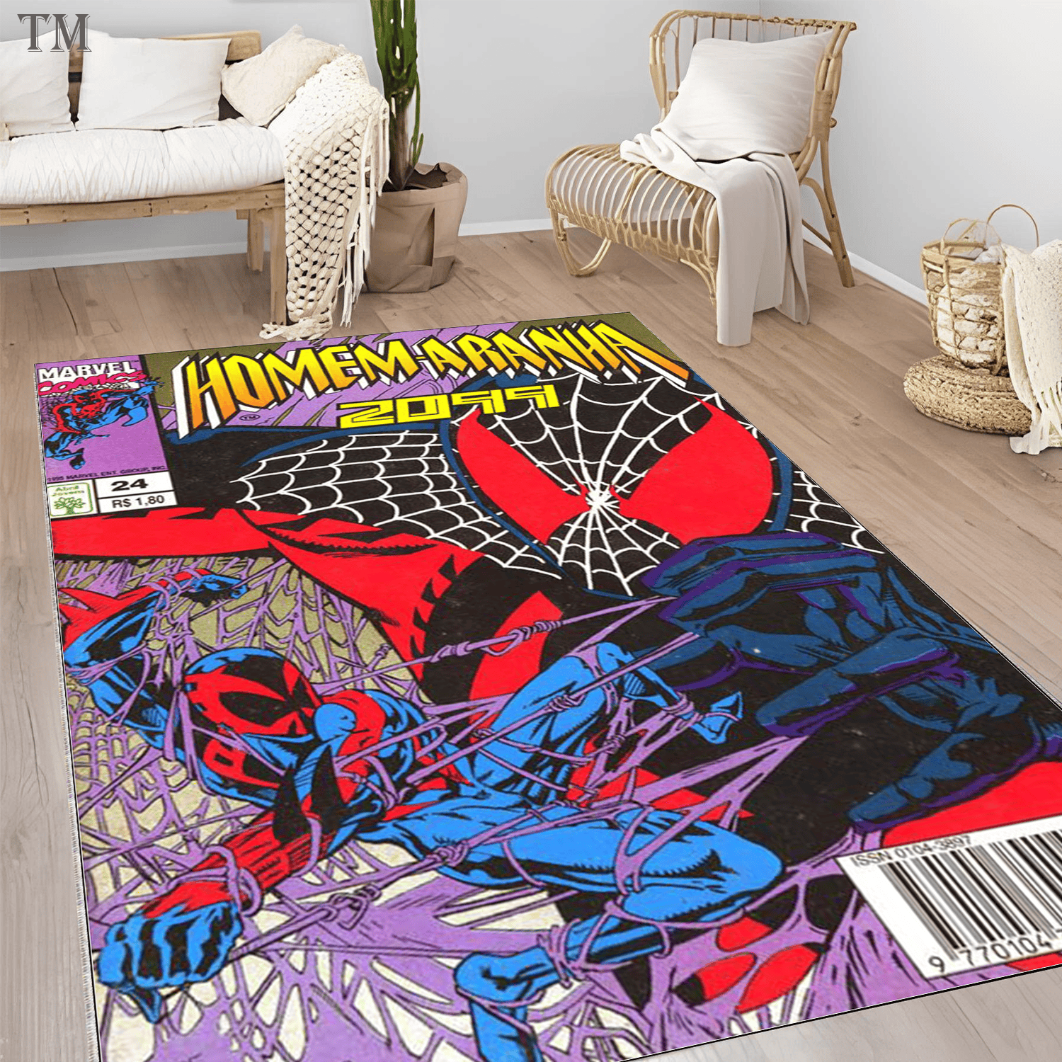 Elite Sci-Fi Spider Hero Mat Classic Foreign Comic Style Area Rug