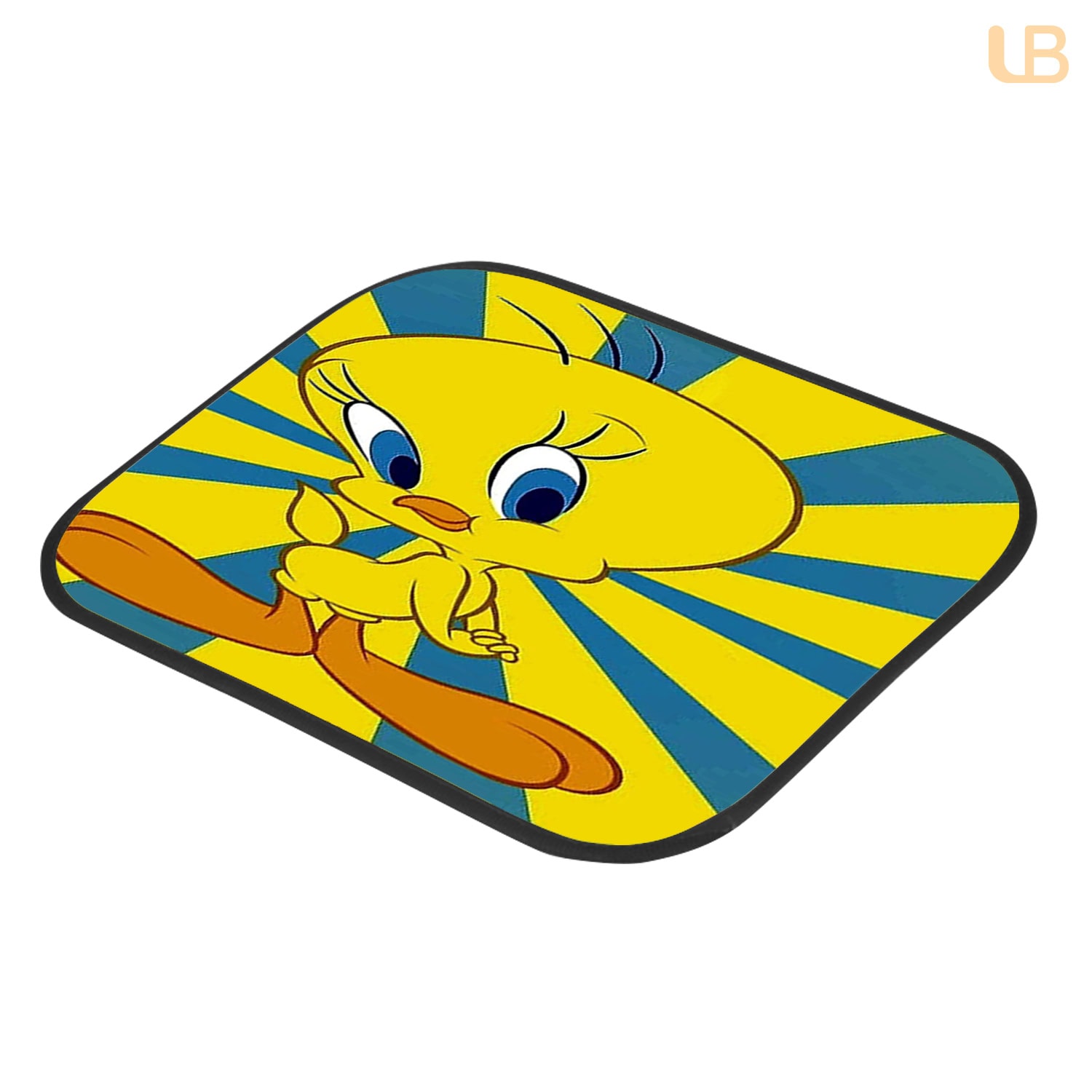 Tweety Bird Vintage Custom Car Floor Mats 4PCS Universal Fit Front & Rear All-Weather Auto Carpet Set Gift for Cartoon Fans - Image 3
