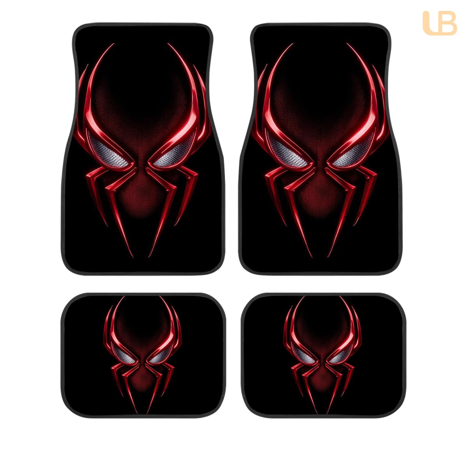 Justice League DC Comics Custom Car Floor Mats 4PCS Universal Fit Front & Rear All-Weather Auto Carpet Set Gift for DC Fans
