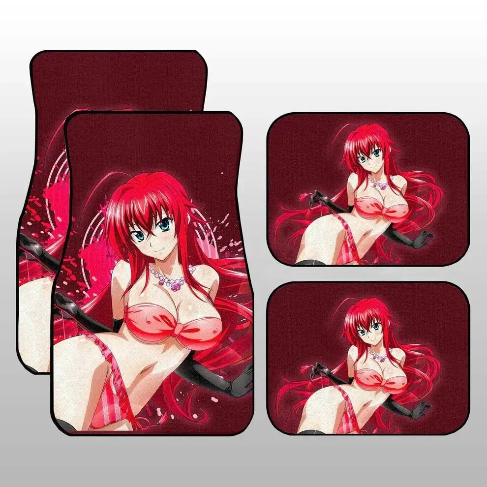 Rias Gremory High School DxD Custom Car Floor Mats Anime Auto Accessories