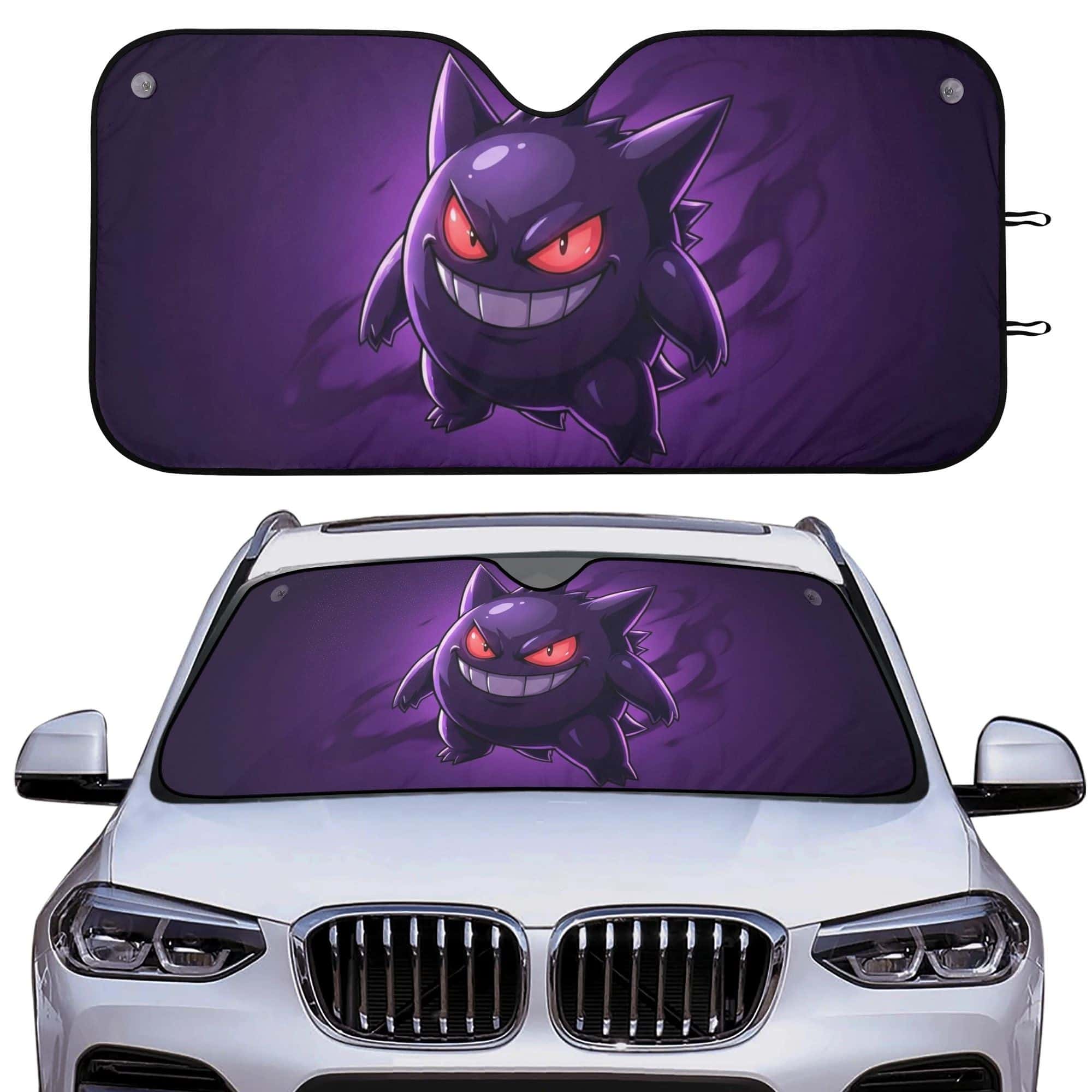 Pokemon Foldable Car Sunshade UV Heat Shield Windshield Cover for Anime Fans