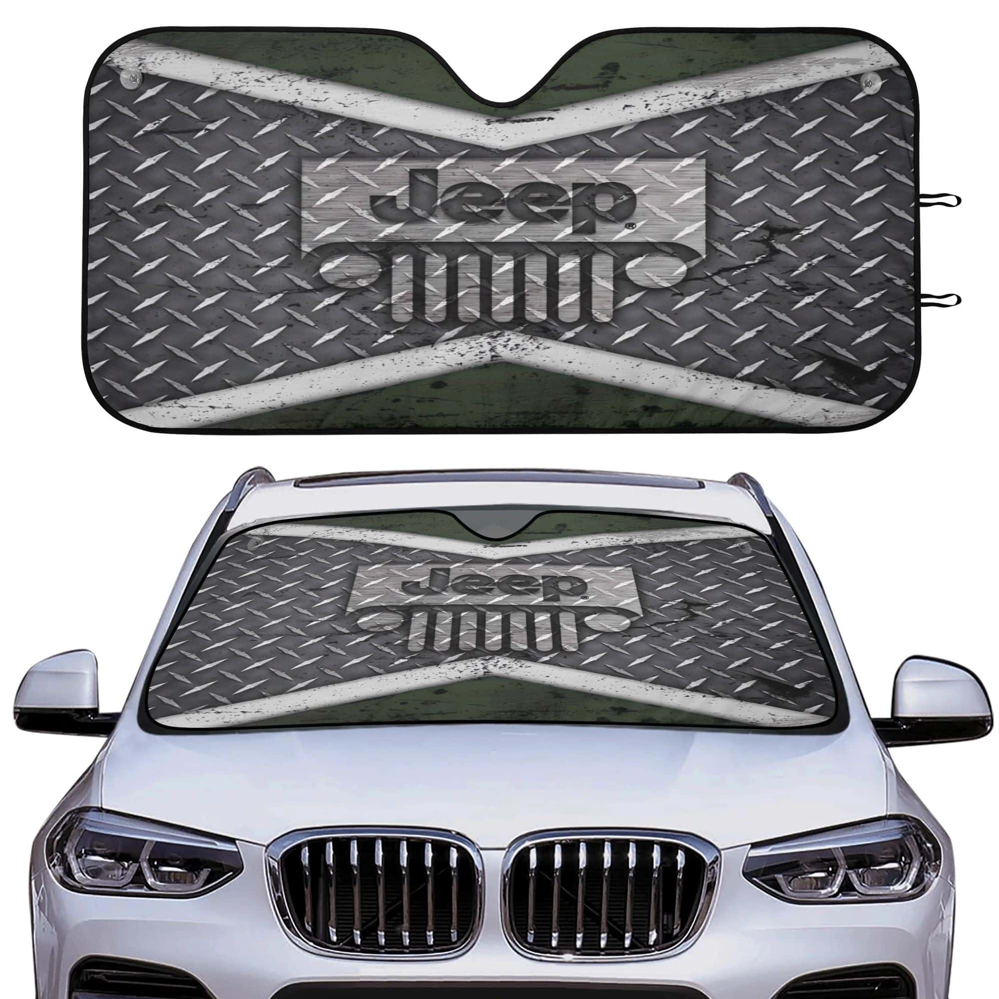 Jeep Auto Sunshade Foldable Windshield Sun Shade UV Protection for Fans