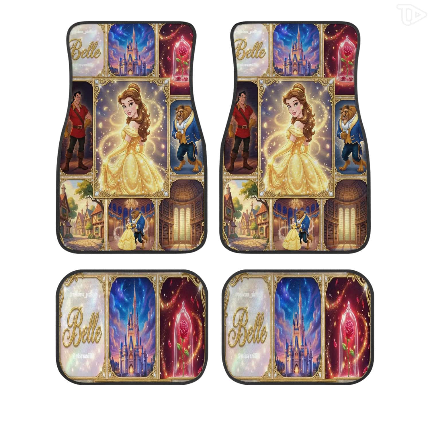 Harley Quinn DC Comics Custom Car Floor Mats 4PCS Universal Fit Front & Rear All-Weather Auto Carpet Set Gift for DC Fans