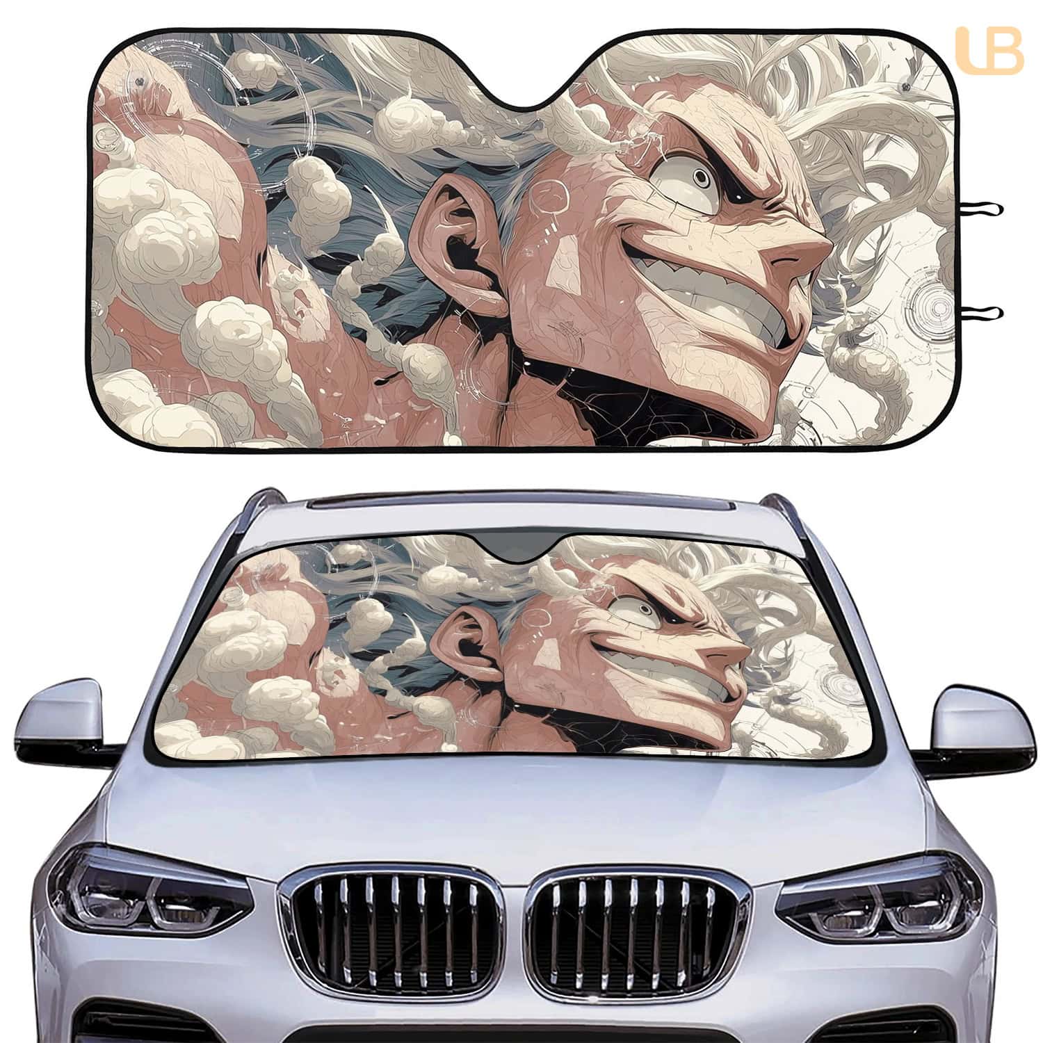 Luffy Gear 5 One Piece Anime Screen Protector Auto Sunshade Foldable Windshield Sun Shade UV Protection for Anime Fans
