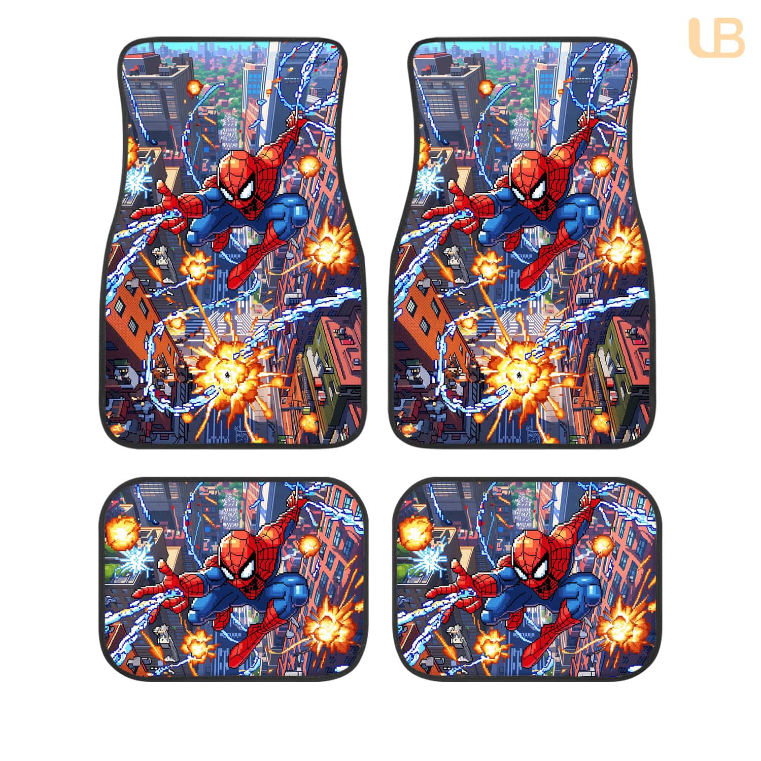 Venom MV Custom Car Floor Mats 4PCS Universal Fit Front & Rear All-Weather Auto Carpet Set Gift for MV Fans