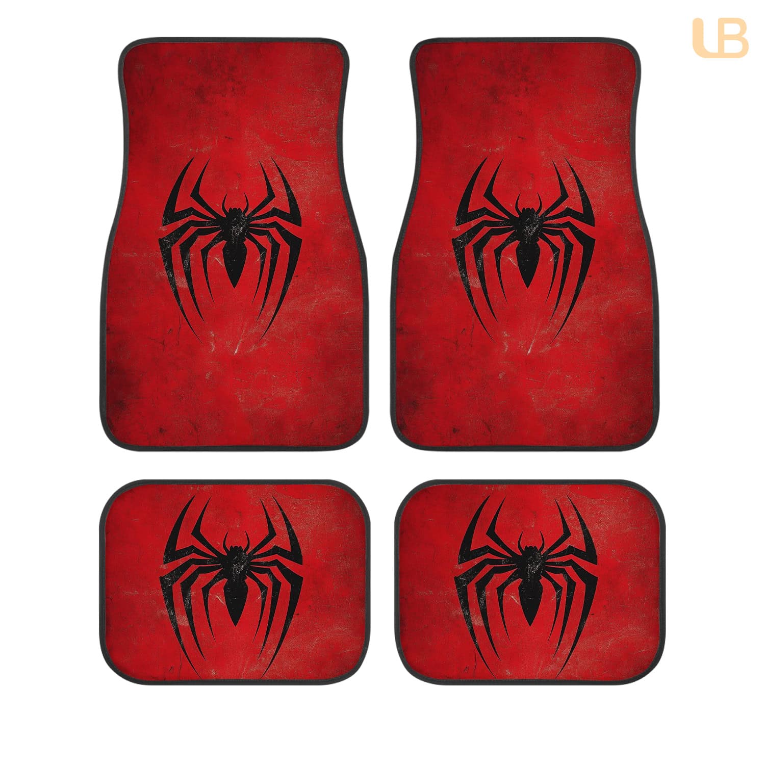 Deadpool MV Custom Car Floor Mats 4PCS Universal Fit Front & Rear All-Weather Auto Carpet Set Gift for MV Fans