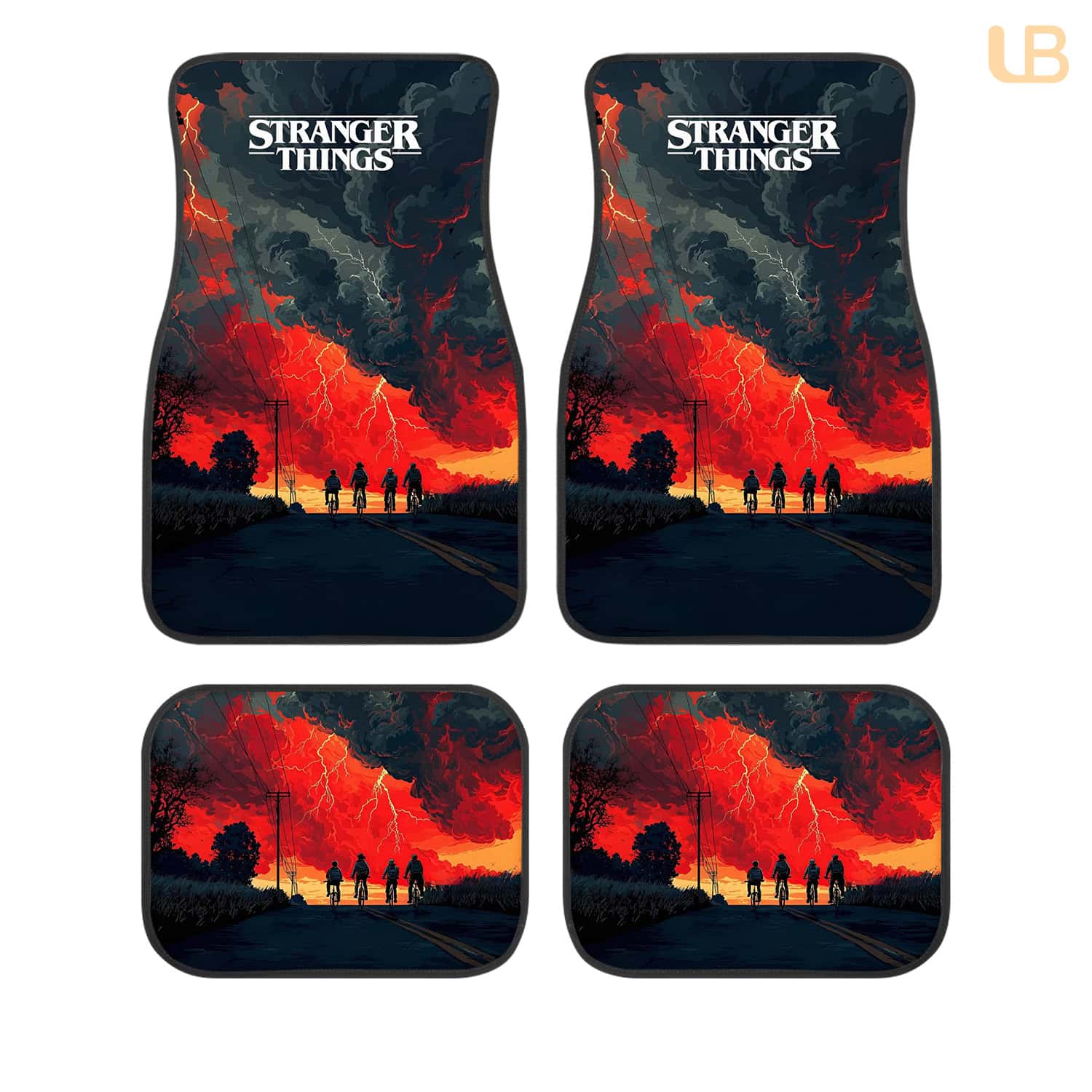 DN Mickey Mouse Custom Car Floor Mats 4PCS Universal Fit Front & Rear All-Weather Auto Carpet Set Gift for DN Fans
