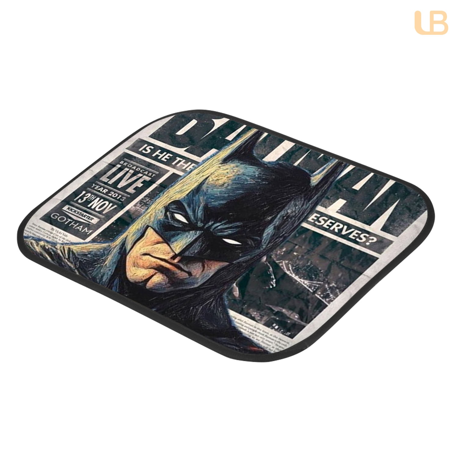 Batman Gotham Times Custom Car Floor Mats 4PCS Universal Fit Front & Rear All-Weather Auto Carpet Set Gift for Batman Fans - Image 3