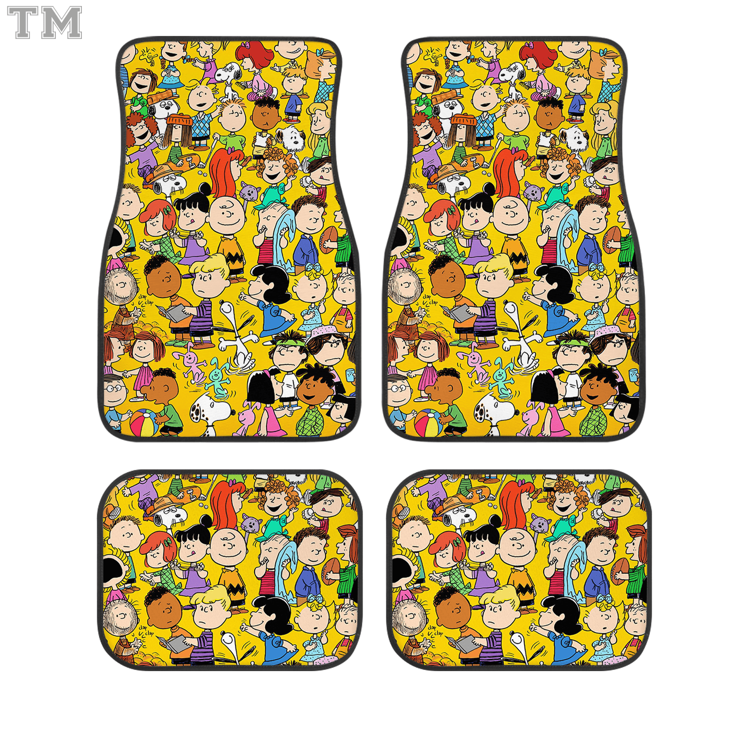 Umbreon Pokémon Custom Car Floor Mats 4PCS Universal Fit Front & Rear All-Weather Auto Carpet Set Gift for Pokémon Fans