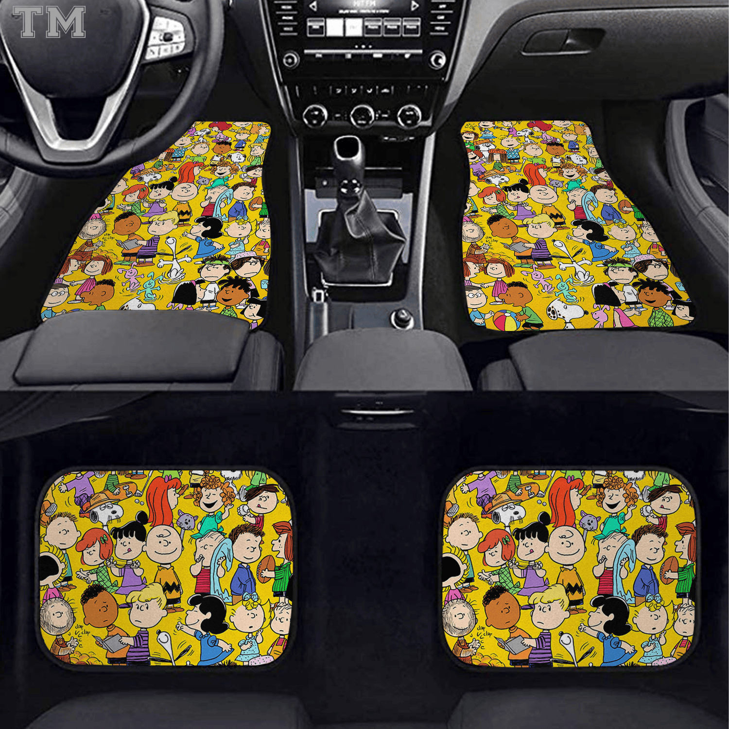Umbreon Pokémon Custom Car Floor Mats 4PCS Universal Fit Front & Rear All-Weather Auto Carpet Set Gift for Pokémon Fans - Image 2