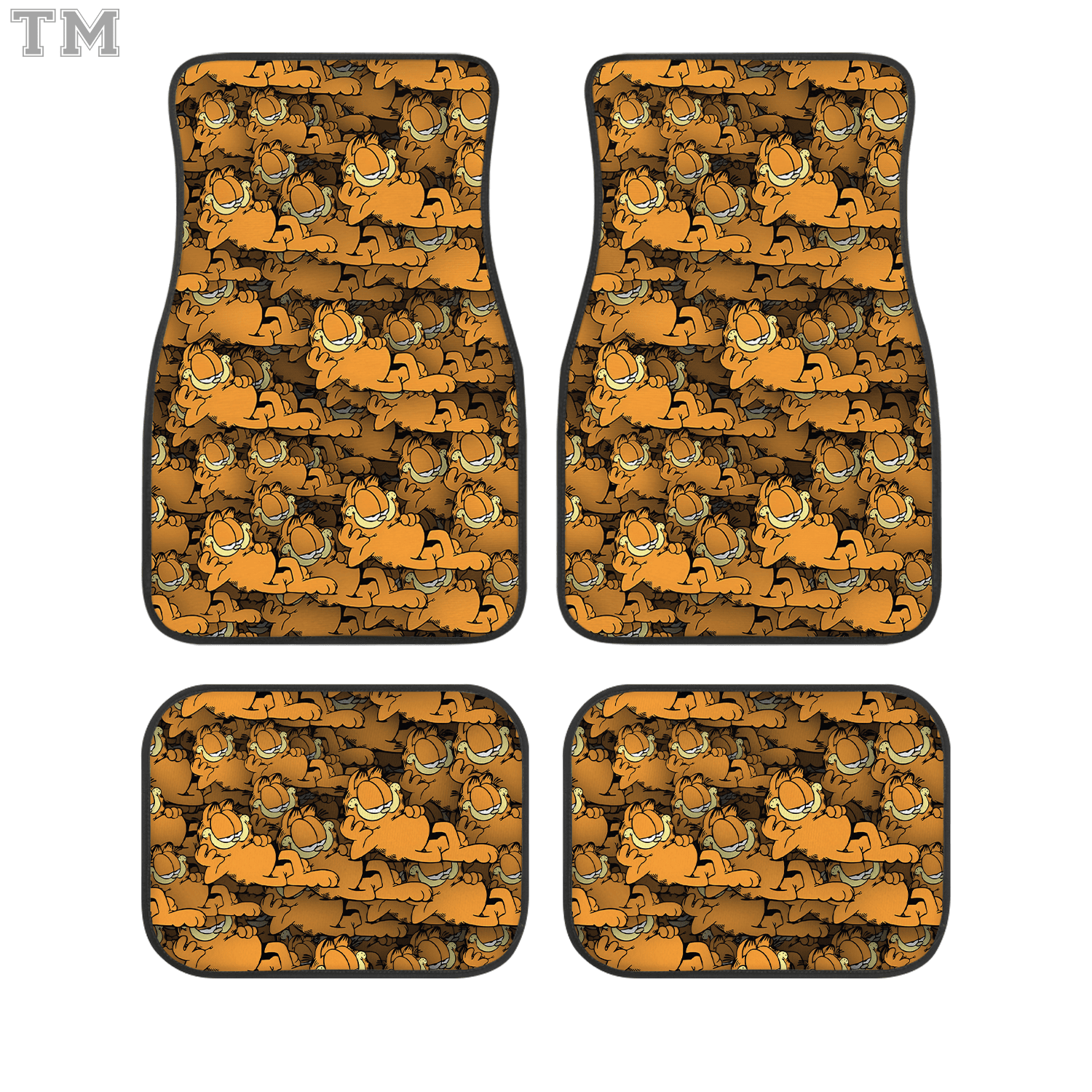Halloween Horror Custom Car Floor Mats 4PCS Universal Fit Front & Rear All-Weather Auto Carpet Set Gift for Horror Fans