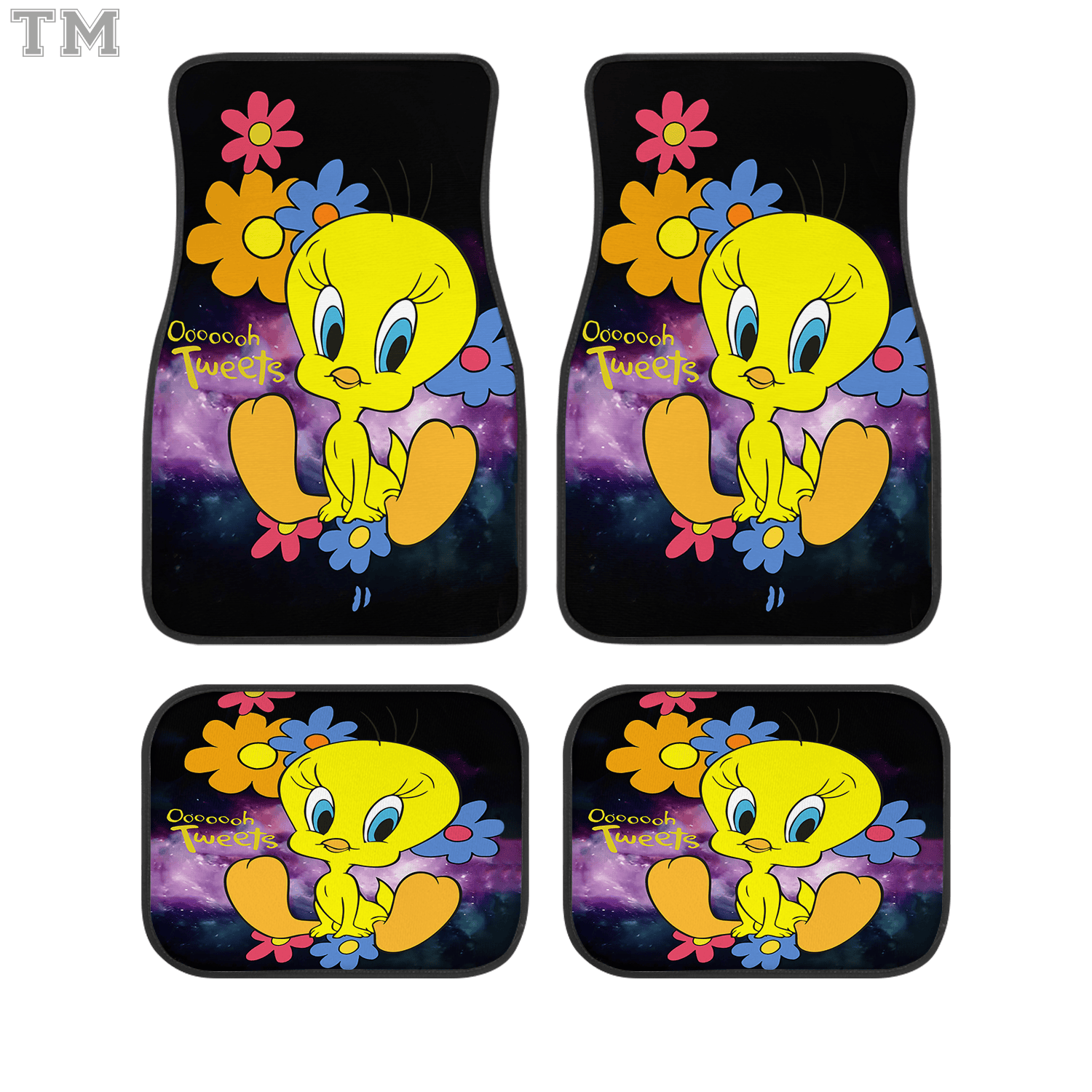 Garfield Custom Car Floor Mats 4PCS Universal Fit Front & Rear All-Weather Auto Carpet Set Gift for Cat Lovers