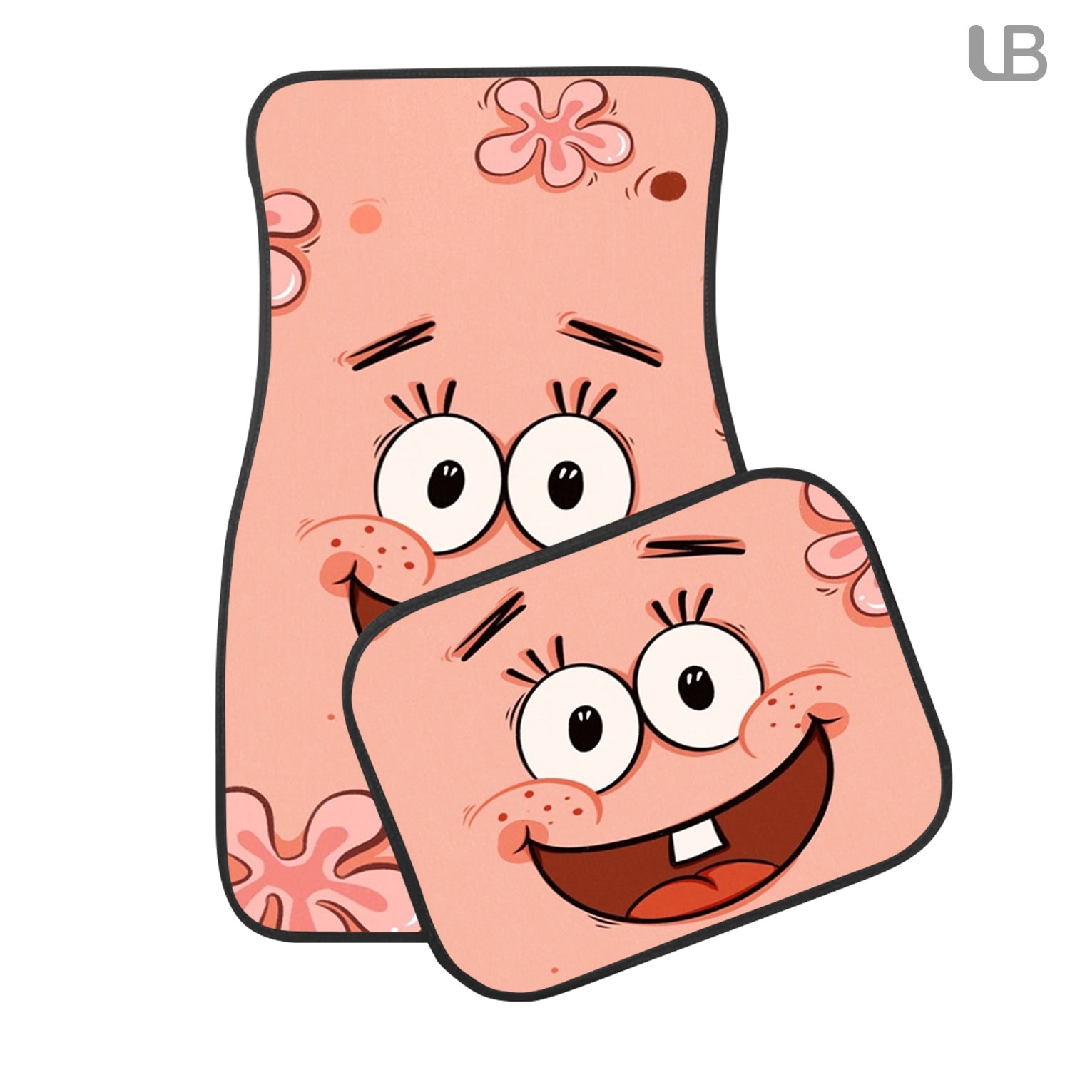 Patrick Star SpongeBob SquarePants Custom Car Floor Mats 4PCS Universal Fit Front & Rear All-Weather Auto Carpet Set Gift for Cartoon Fans - Image 2