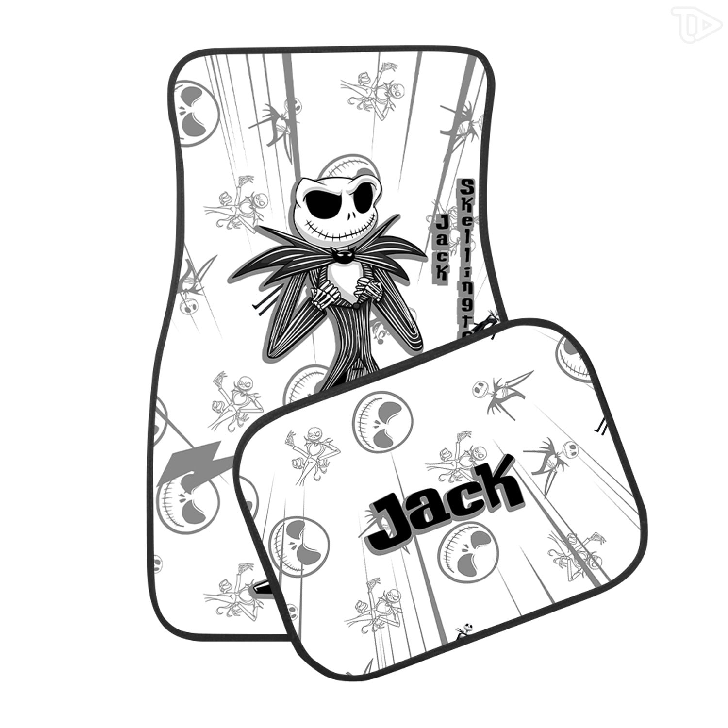Jack Skellington Nightmare Before Christmas Custom Car Floor Mats 4PCS All-Weather Set - Image 2