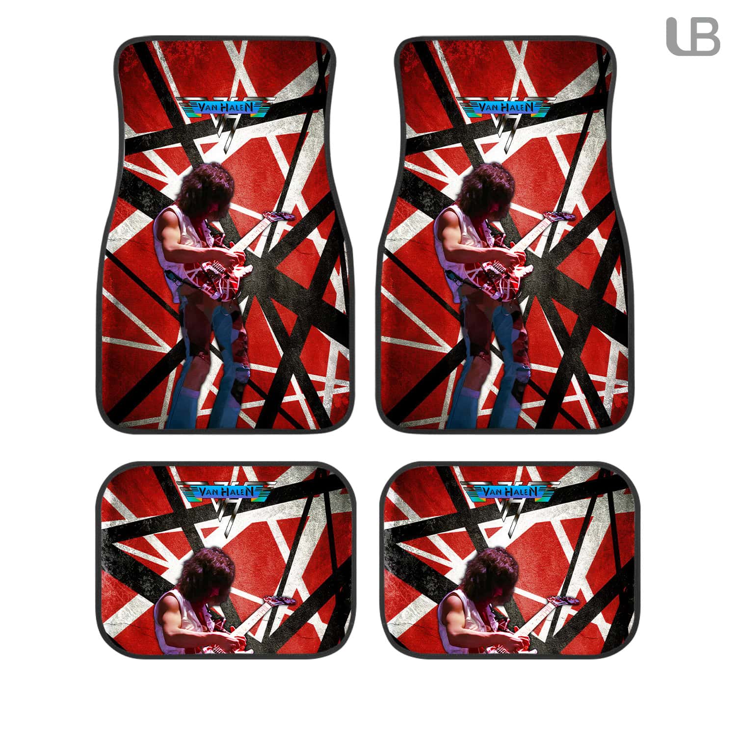 Van Halen Eddie Van Halen Frankenstrat Custom Car Floor Mats 4PCS Music Auto Carpet Set