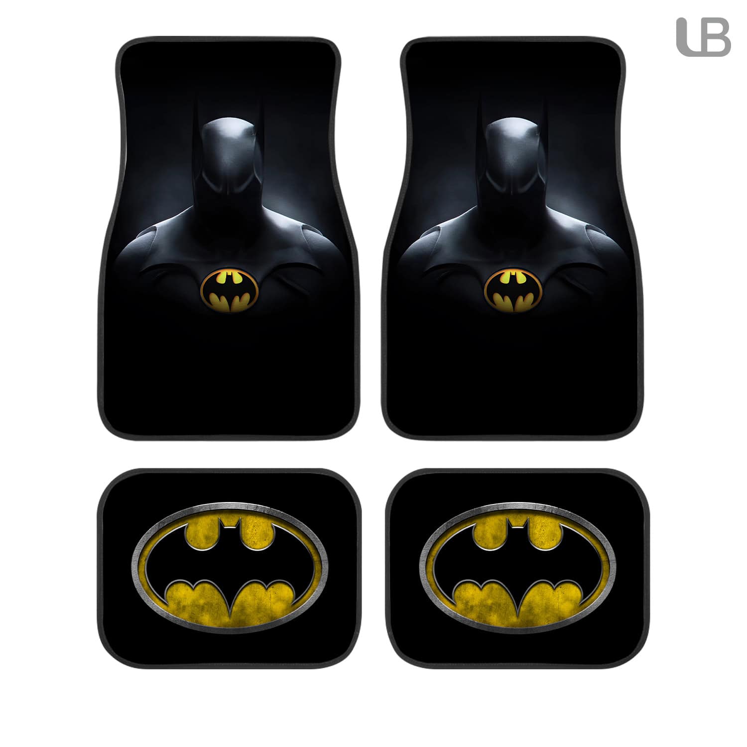 Batman DC Comics Custom Car Floor Mats 4PCS Superhero Auto Carpet Set