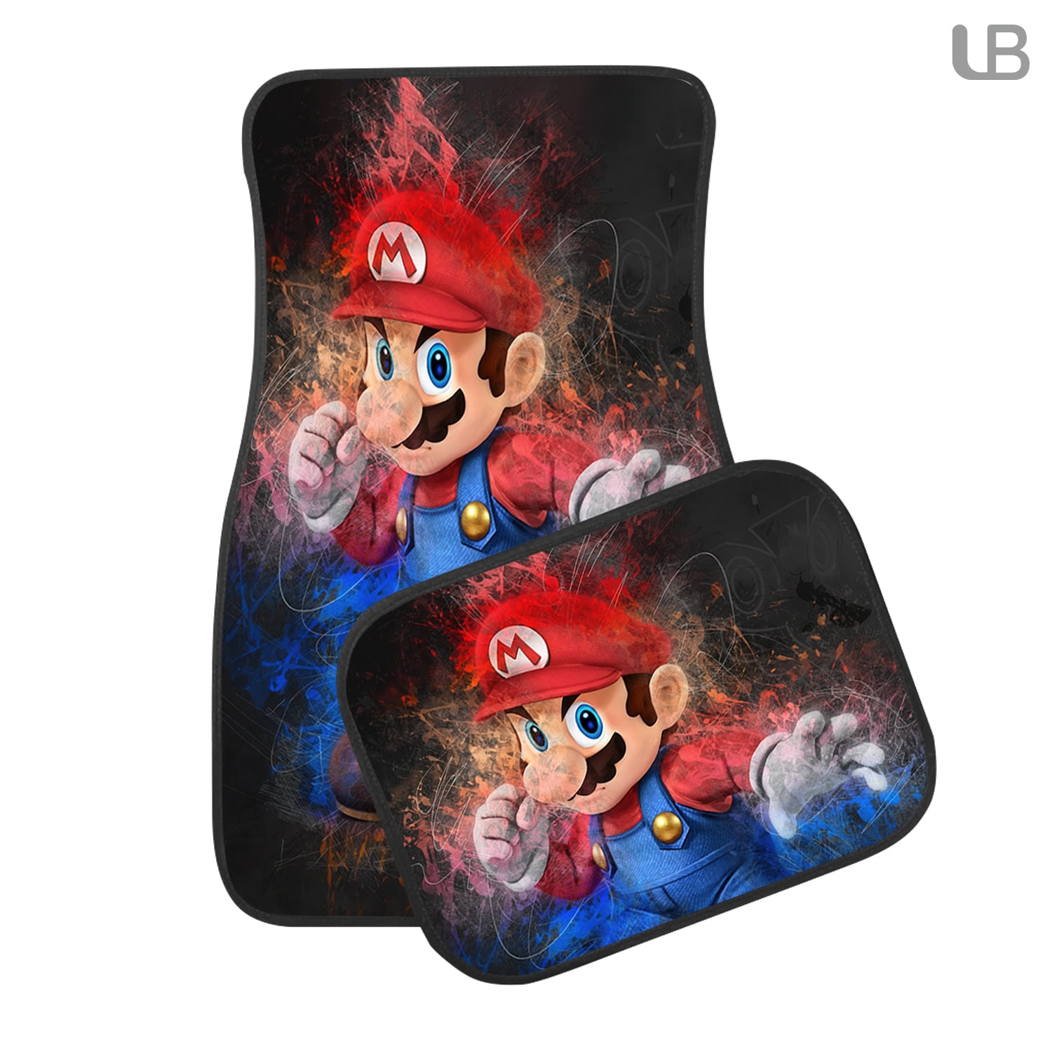 Super Mario Nintendo Custom Car Floor Mats 4PCS Universal Gaming Auto Carpet Set - Image 2
