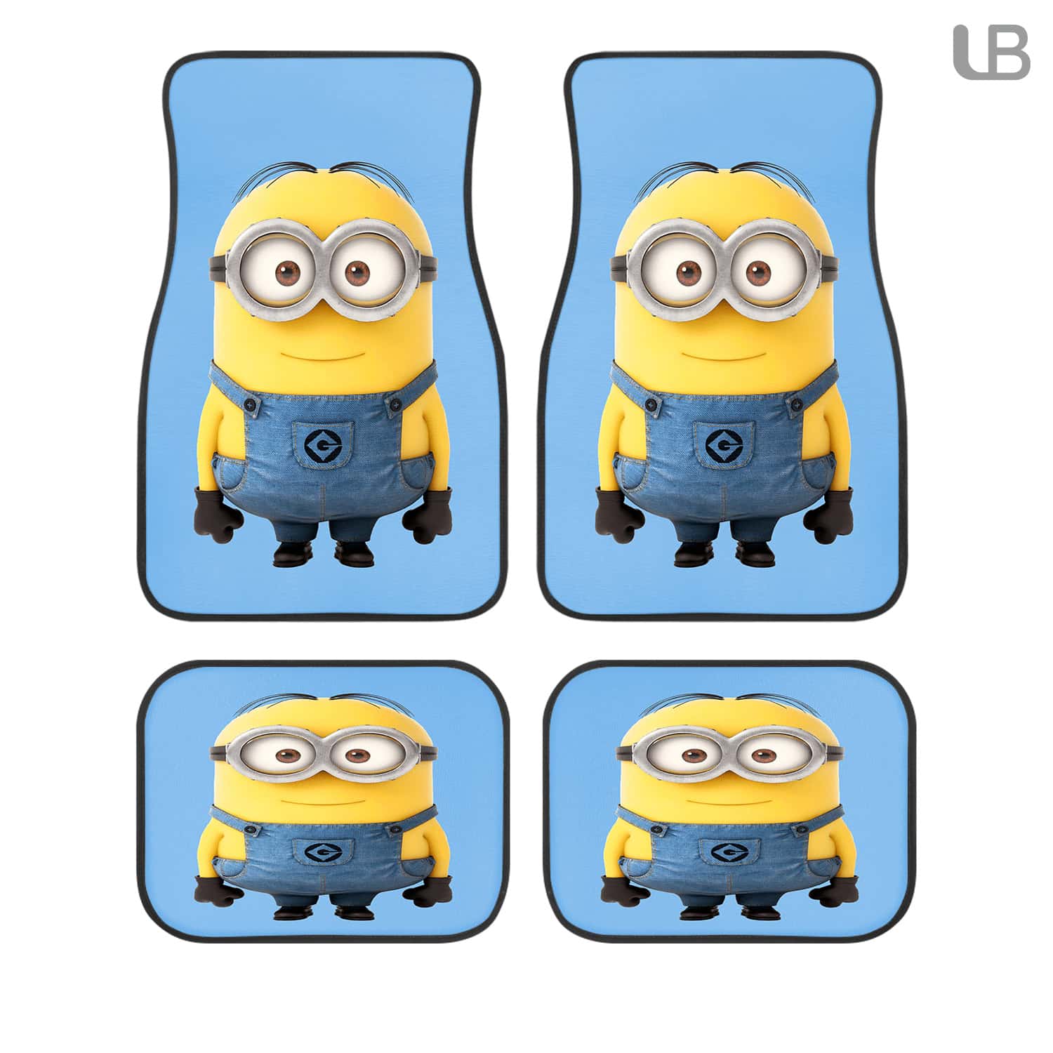 Minions Despicable Me Custom Car Floor Mats 4PCS Cartoon Auto Carpet Set