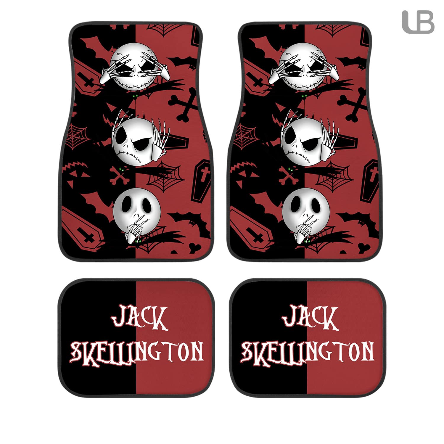 Jack Skellington Nightmare Before Christmas Custom Car Floor Mats 4PCS Set